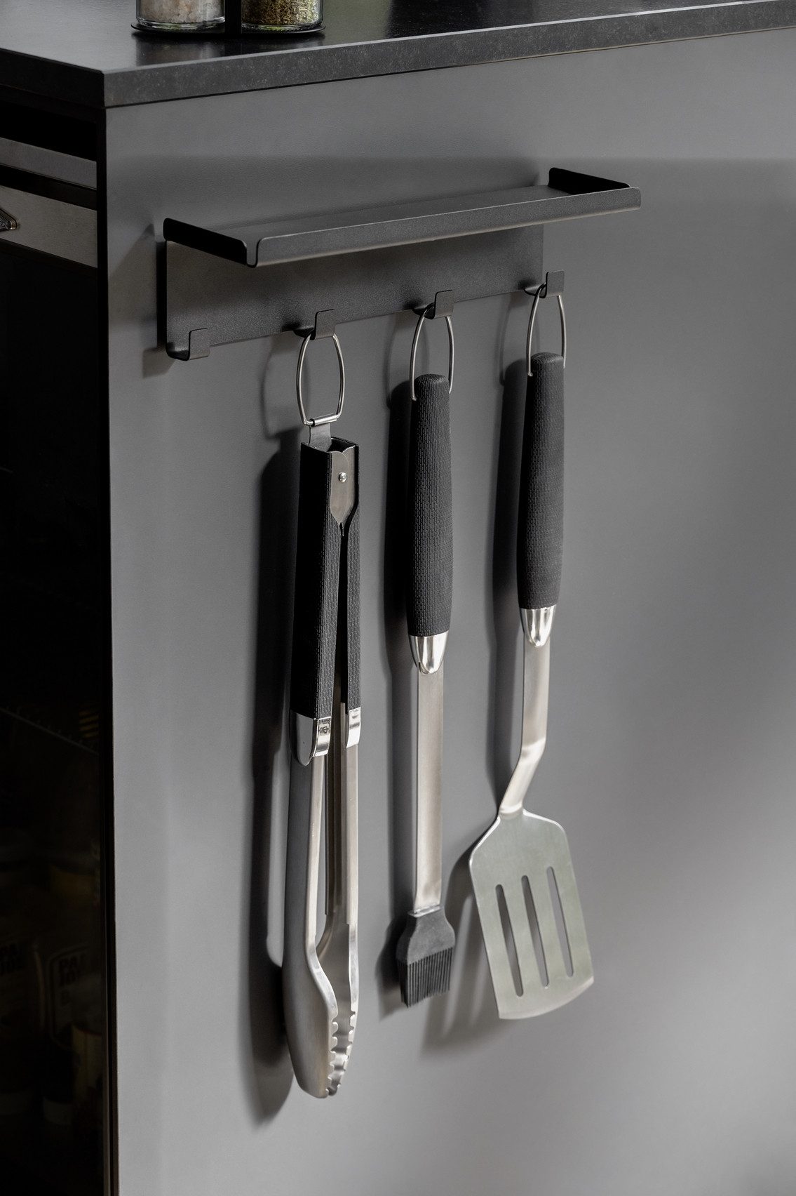 WENKO Grillbesteck-Set BBQ, (Set, 2 tlg), Pfannenwender & Grillzange, hitzebeständig, rostfreier Edelstahl
