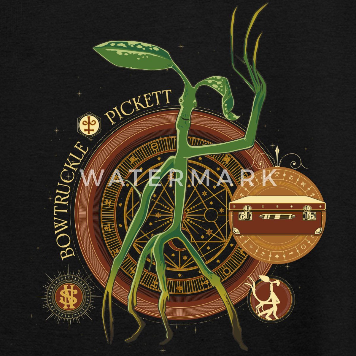 Spreadshirt T-Shirt Phantastische Tierwesen Bowtruckle Pickett Teenager T-Shirt (1-tlg)