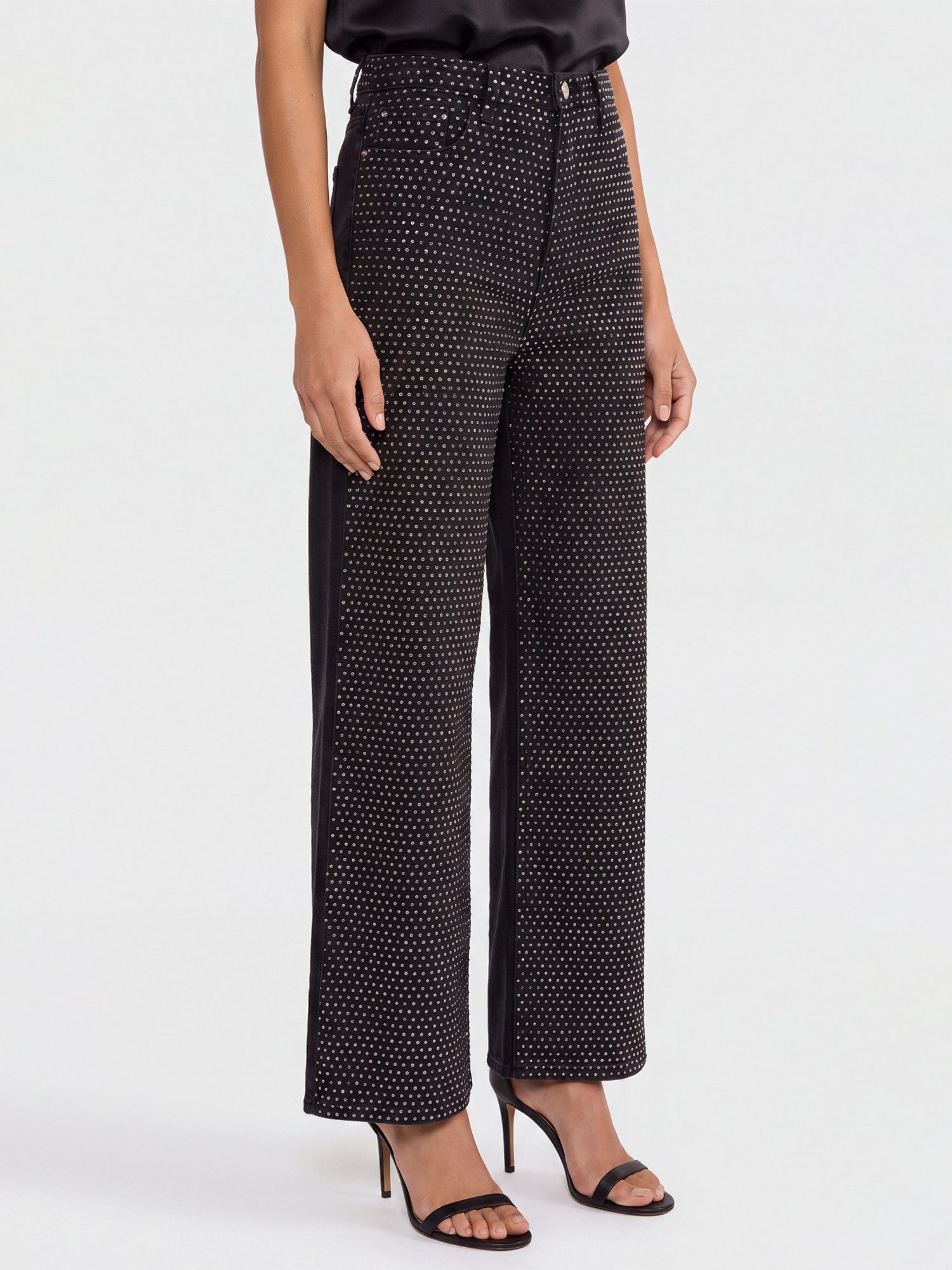 Apart Bootcut-Jeans mit Kristallsteinen
