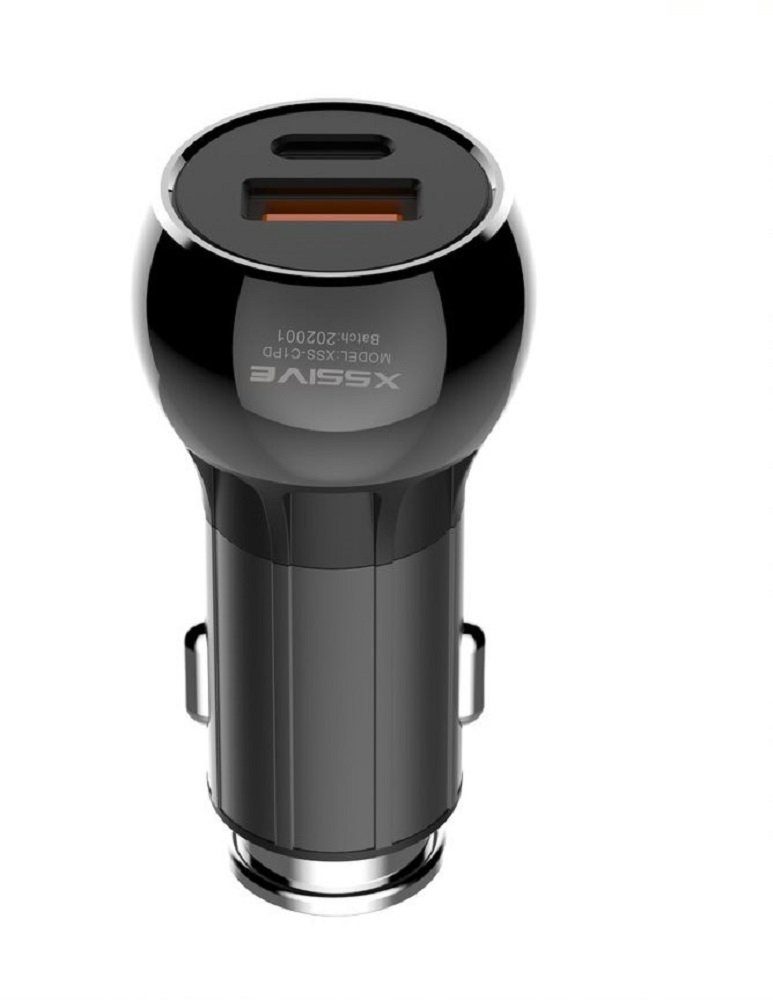 36W KFZ PD Quick Charger 1x USB 1x Typ-C Port Zigarettenanzünder USB-Ladegerät