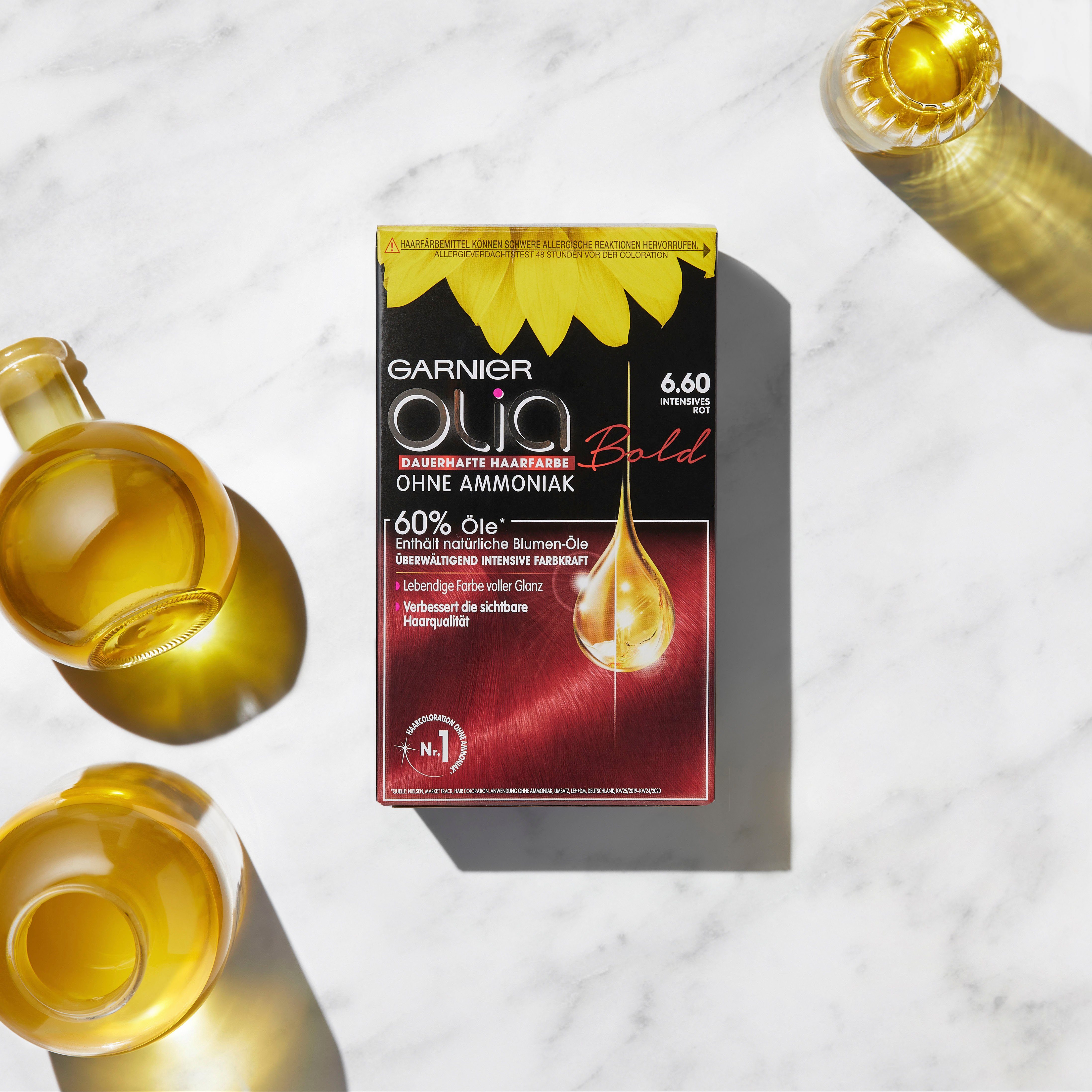 Olia Haarfarbe GARNIER 6.6 rot dauerhafte Intensives Coloration