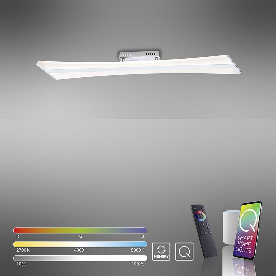 Paul Neuhaus Smarte LED-Leuchte LED Deckenleuchte Smart Home Q - RILLER,  Smart Home, RGB-Farbwechsel, Dimmfunktion, Memoryfunktion, Zigbee,  Alexa-tauglich, steuerbar über gängige APP´s, dimmbar
