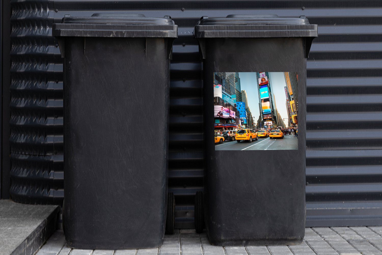 - Container, Sticker, Abfalbehälter Wandsticker Gelb (1 St), MuchoWow Mülltonne, Mülleimer-aufkleber, York Taxi New -