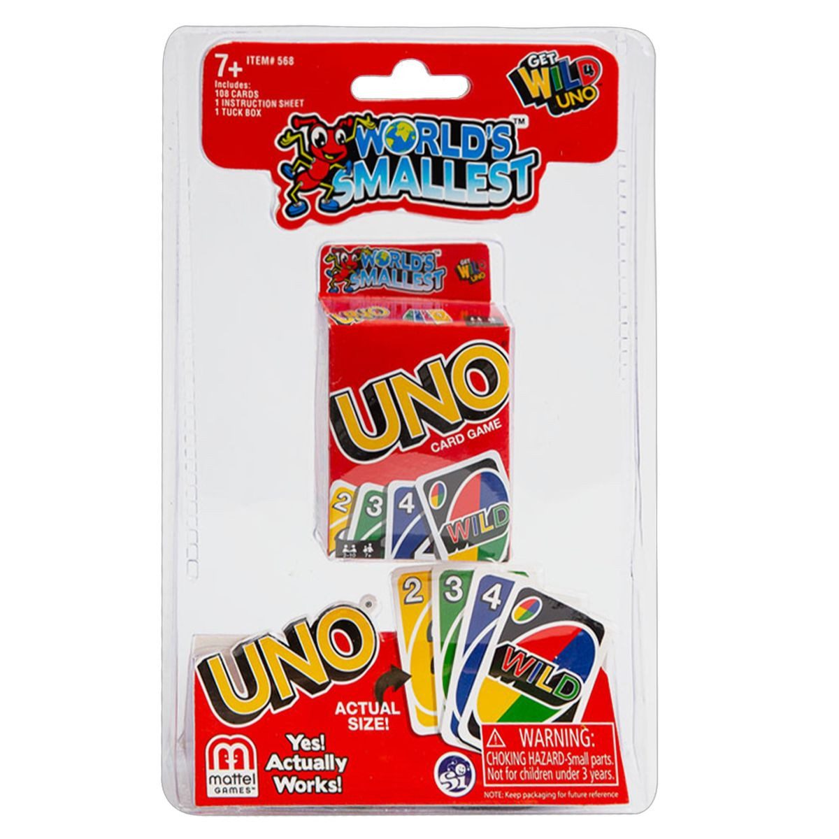 Invento Spiel Geschicklichkeitsspiel World's Smallest UNO Card Game 5x2x7,8cm