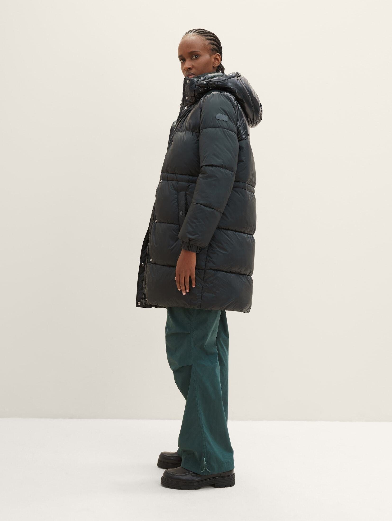 TAILOR Winterjacke huntsman TOM Puffermantel mit green recyceltem Polyamid Denim