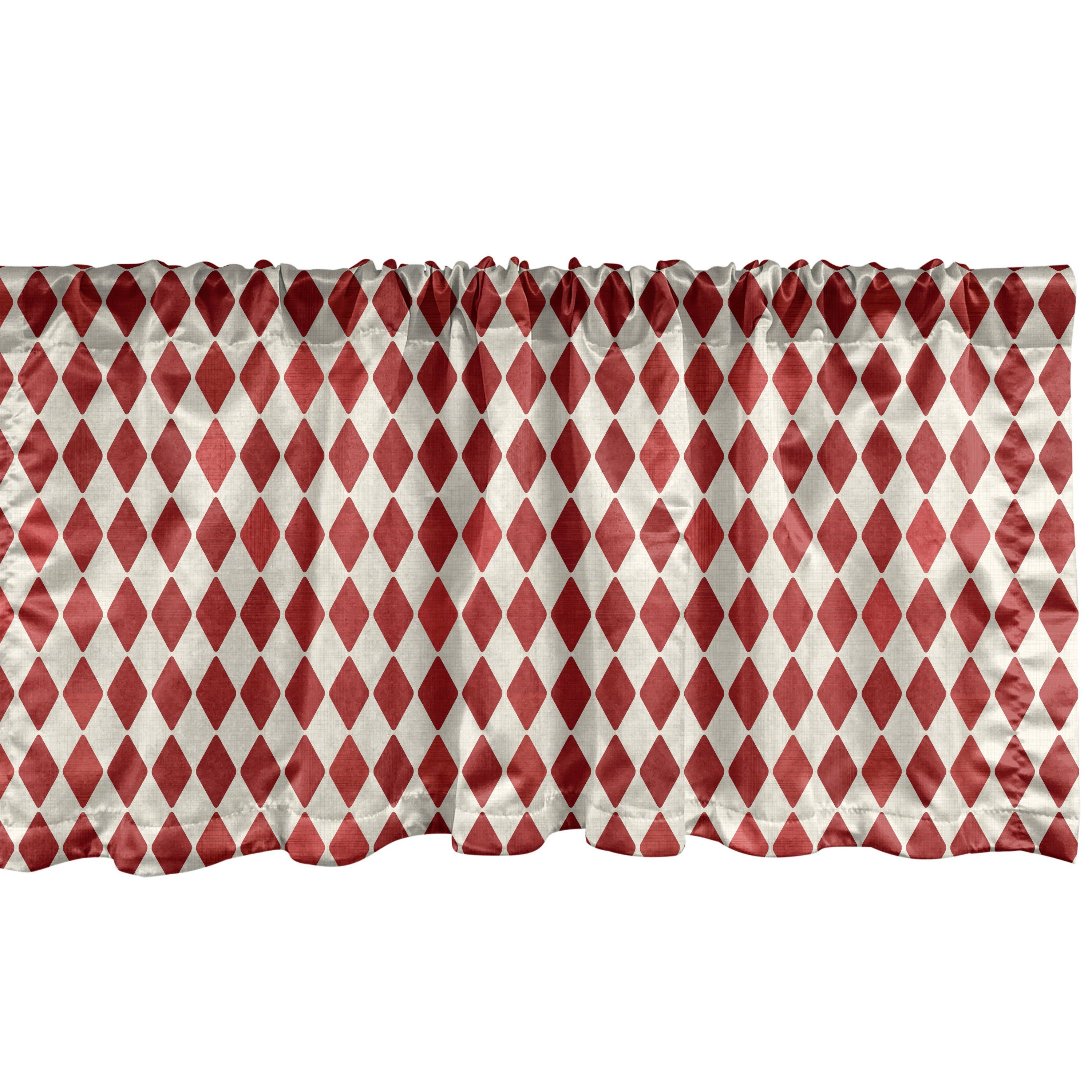 Scheibengardine Vorhang Volant für Küche Schlafzimmer Dekor mit Stangentasche, Abakuhaus, Microfaser, Zirkus Vintage Harlequin Entwurf