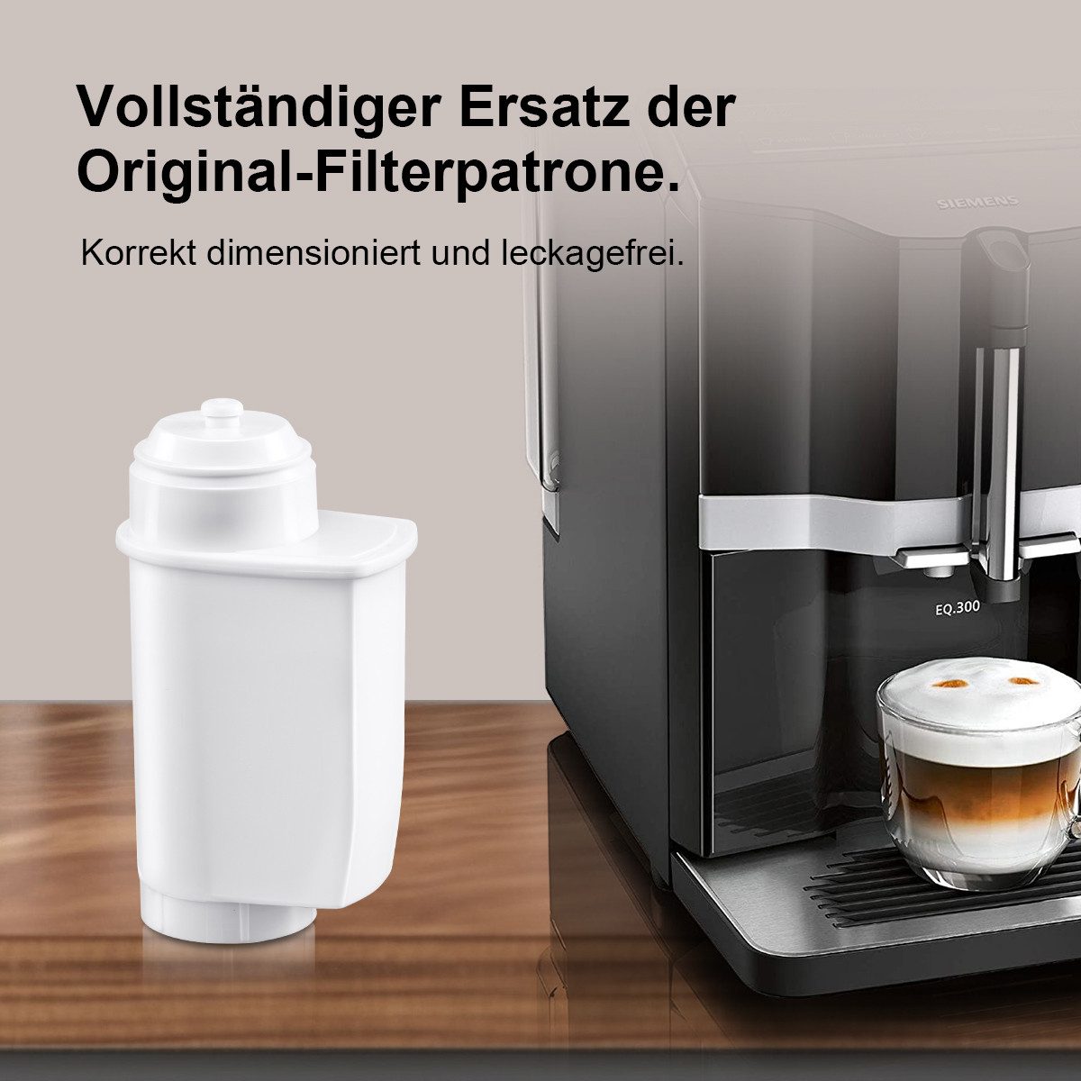 Filswa Wasserfilter für Siemens EQ Series, EQ5, EQ6, EQ7, EQ9, für Brita Intenza 575491, Zubehör für alle Kaffeevollautomaten der EQ Reihe: EQ3/5/6 Plus/7/8/9,  – Bild 4 von 5