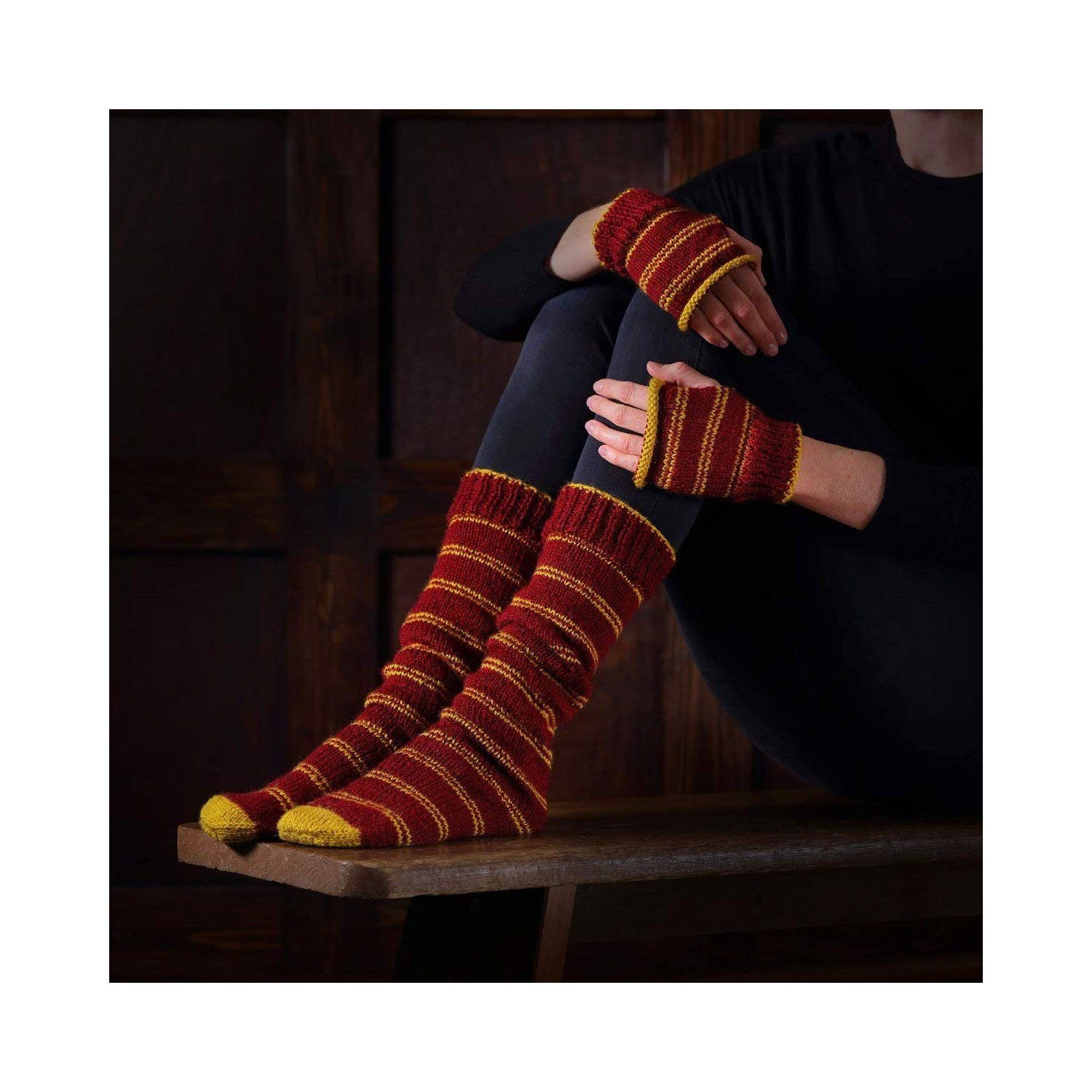 Strickhandschuhe rot Strümpfe zum Stricken Harry & Fäustlinge Potter Gryffindor Potter Harry -