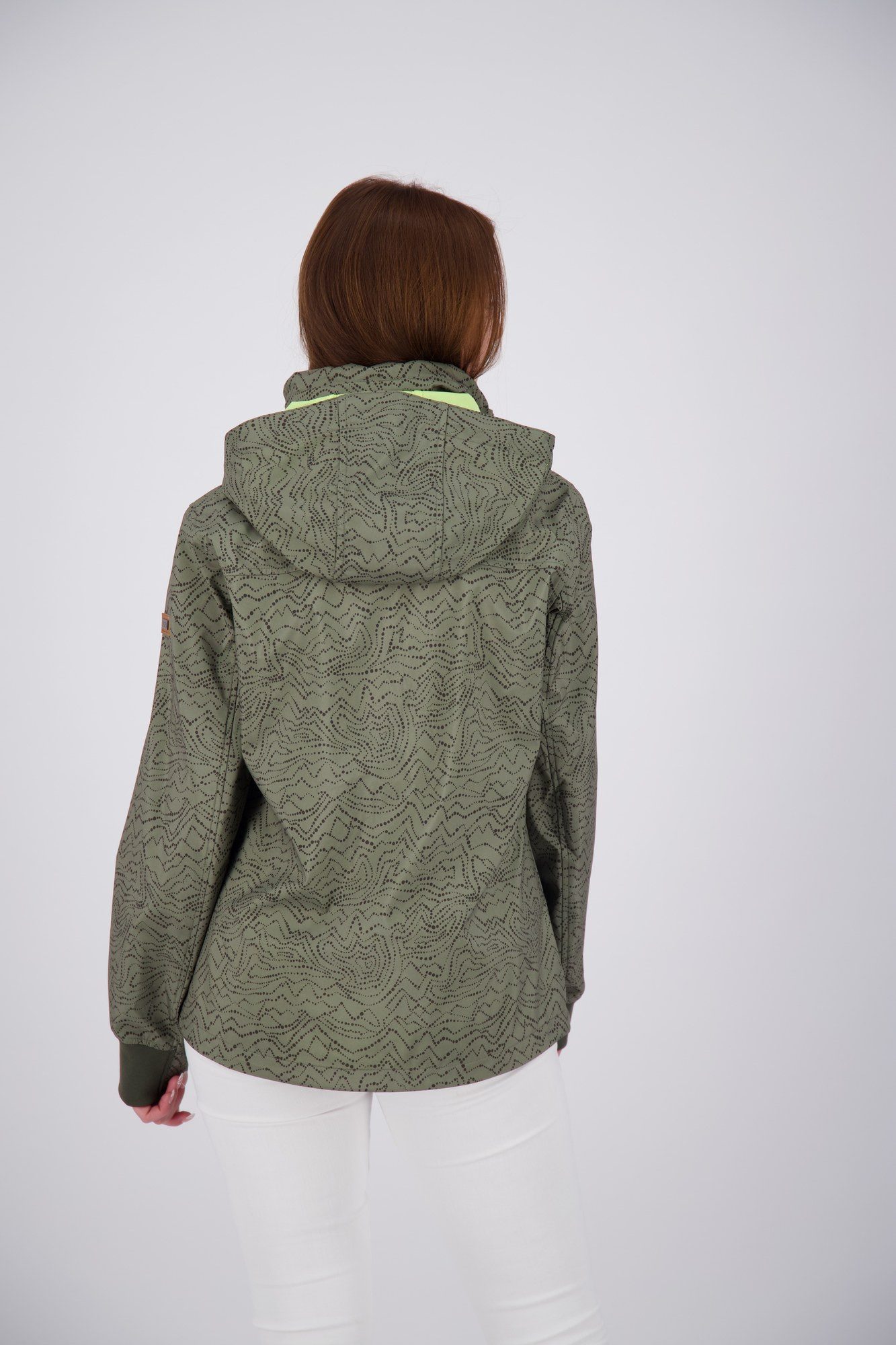 LPO Softshelljacke SHELBY PEAK IV Women leichte Softshelljacke mit All-Over-Print und abnehmbarer Kapuze – Bild 4 von 5