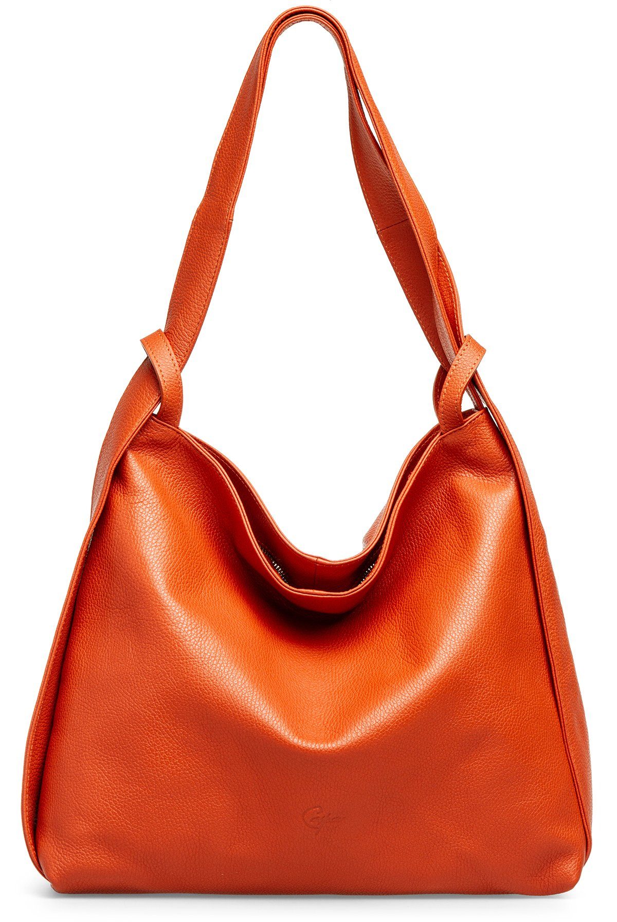 Caspar Schultertasche 2 in 1 XL Leder Damen Rucksack Tasche - PREMIUM LINE - Modell No.786, robust, elegant & unempfindlich - 100% Echtleder - Handmade in Italy