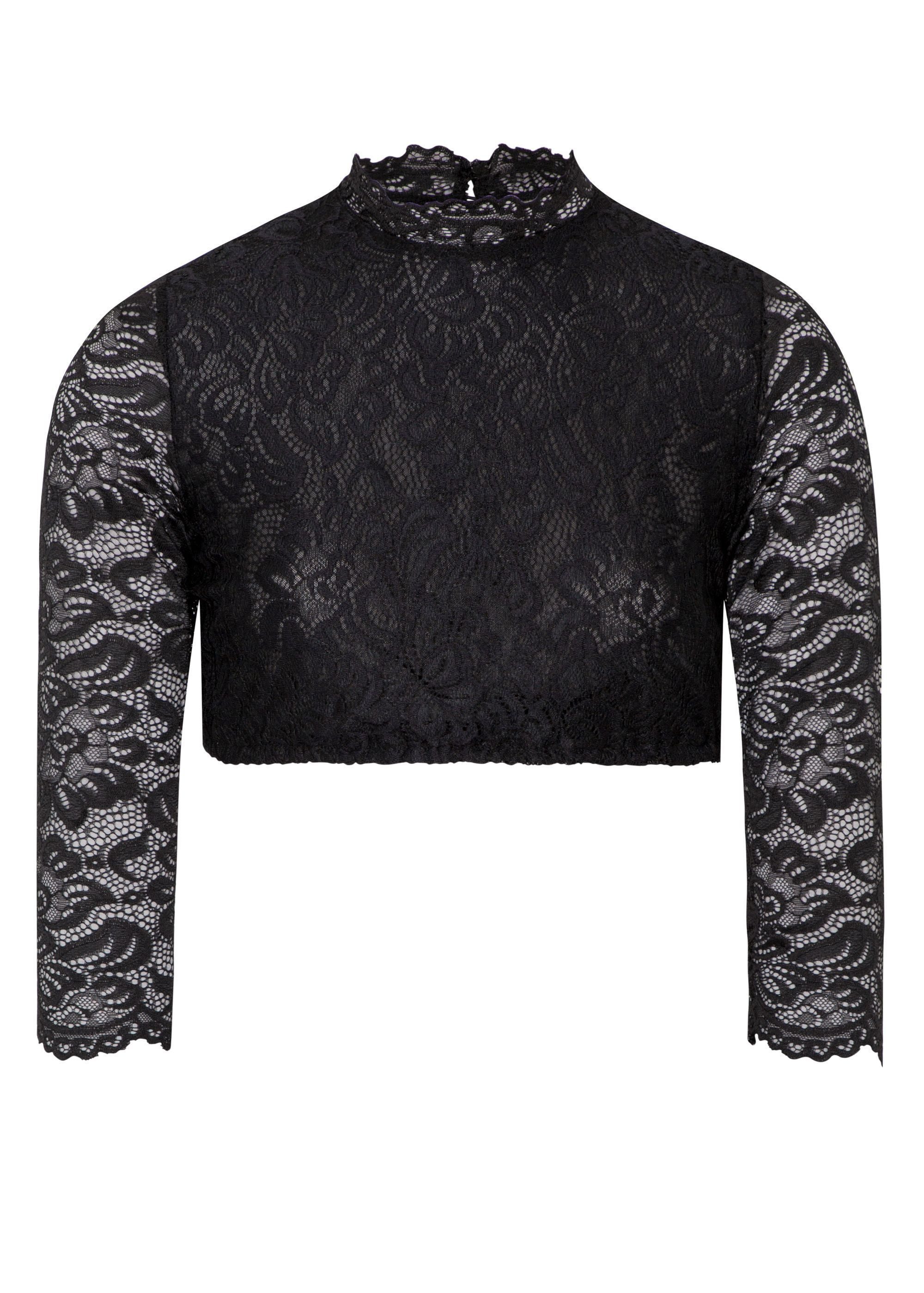 Spieth & Wensky Dirndlbluse Amsterdam (1-tlg) mit floralen Spitzenmuster