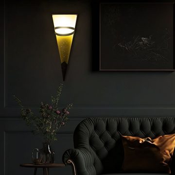 etc-shop LED Wandleuchte, Leuchtmittel inklusive, Warmweiß, Farbwechsel, Antik Fackel Wand Lampe rost-farbig Wohn Ess Schlaf Zimmer Flur