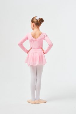 tanzmuster Chiffonkleid Ballettkleid Anna mit Glitzersteinen Mädchen Ballettbody mit Chiffon Röckchen