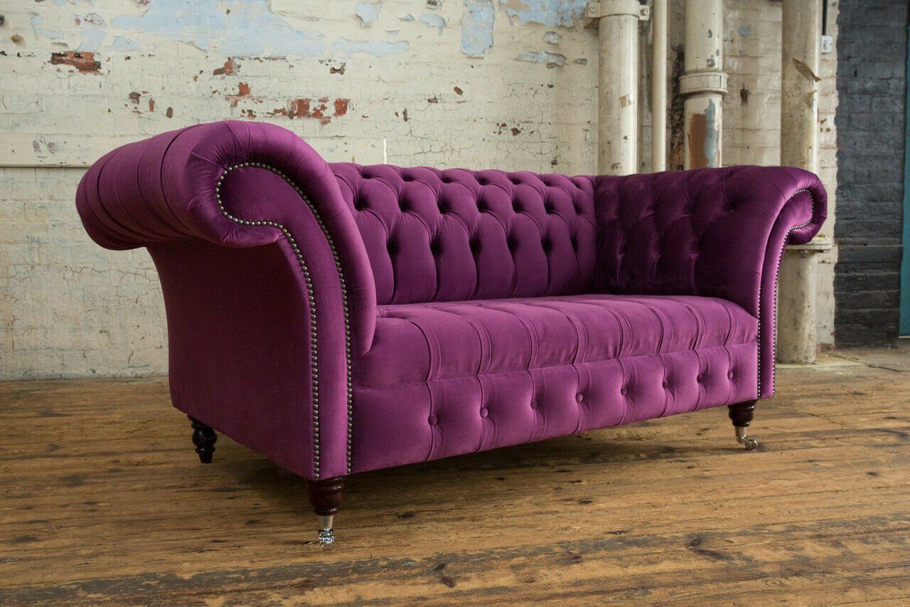 JVmoebel Chesterfield-Sofa, Couch Luxus Garnitur Chesterfield Design Sitz Polster Sofa