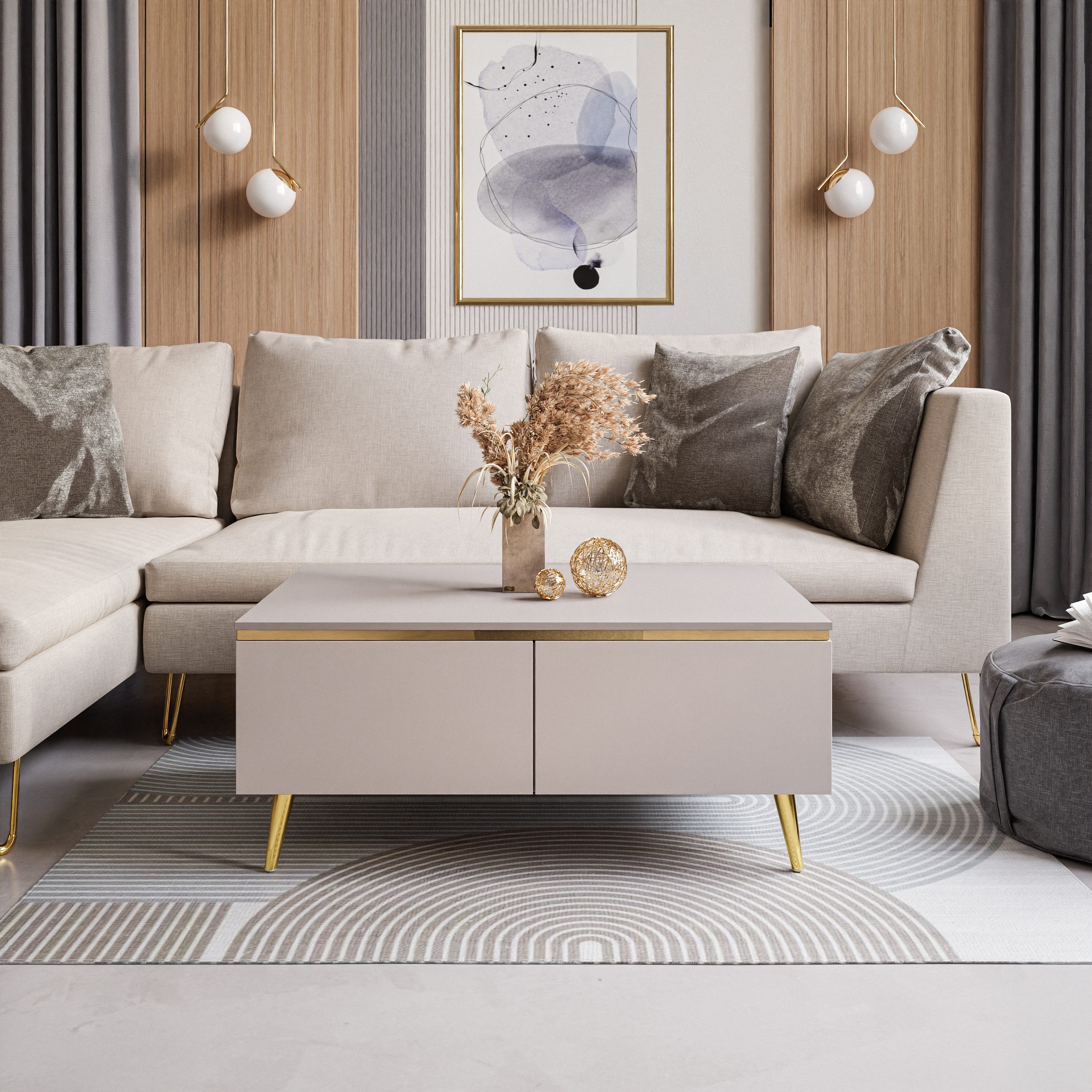 Lookway Couchtisch AURORA KASCHMIR mit Stauraum