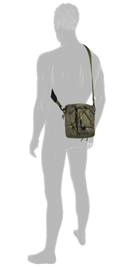 camel active Umhängetasche Shores (Set, 2-tlg., abnehmbare Reißverschlusstasche vorne), Ultraleicht mit sportiver Schnürung abnehmbare Pouch & Reflektdetails