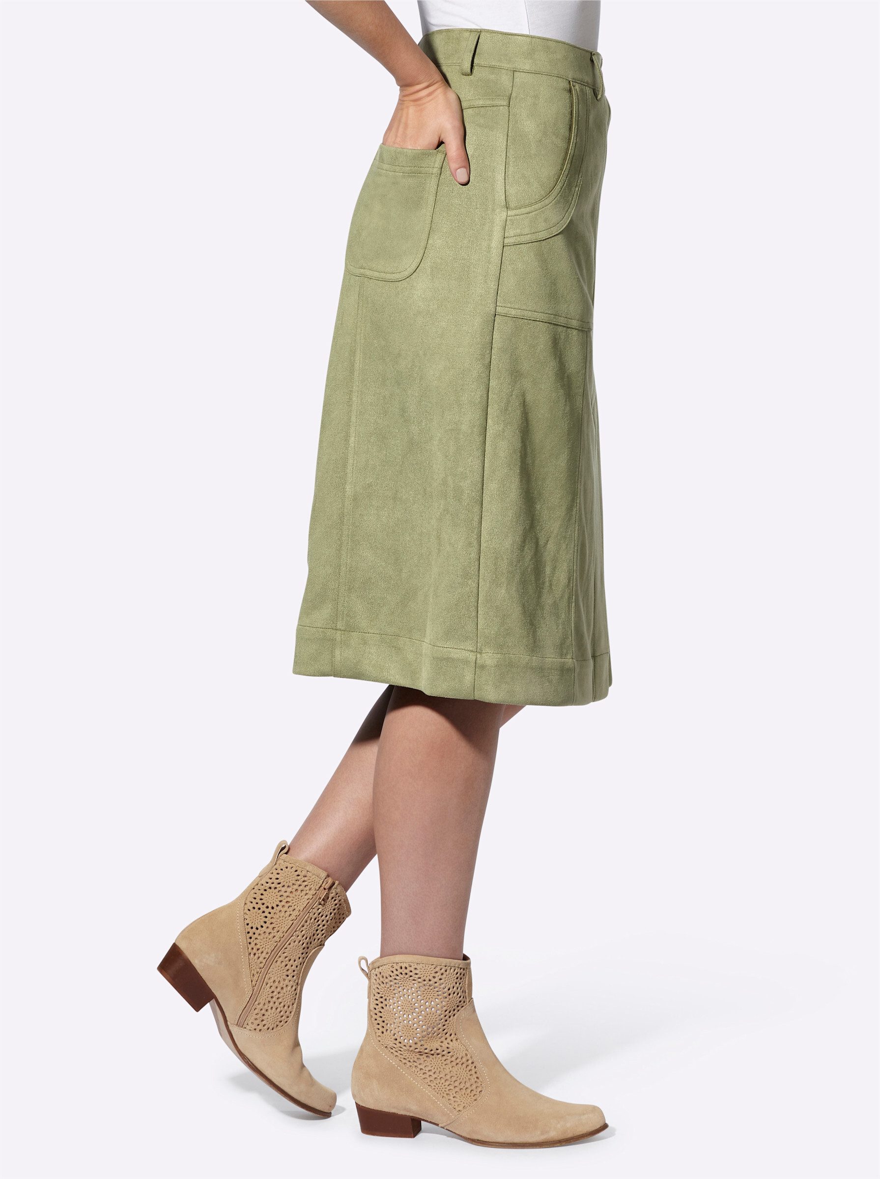 Witt A-Linien-Rock Lederimitatrock . günstig online kaufen