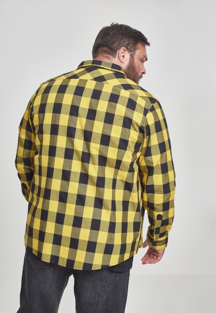 URBAN CLASSICS (1-tlg) Flanell Shirt Langarmshirt blk/honey Checked