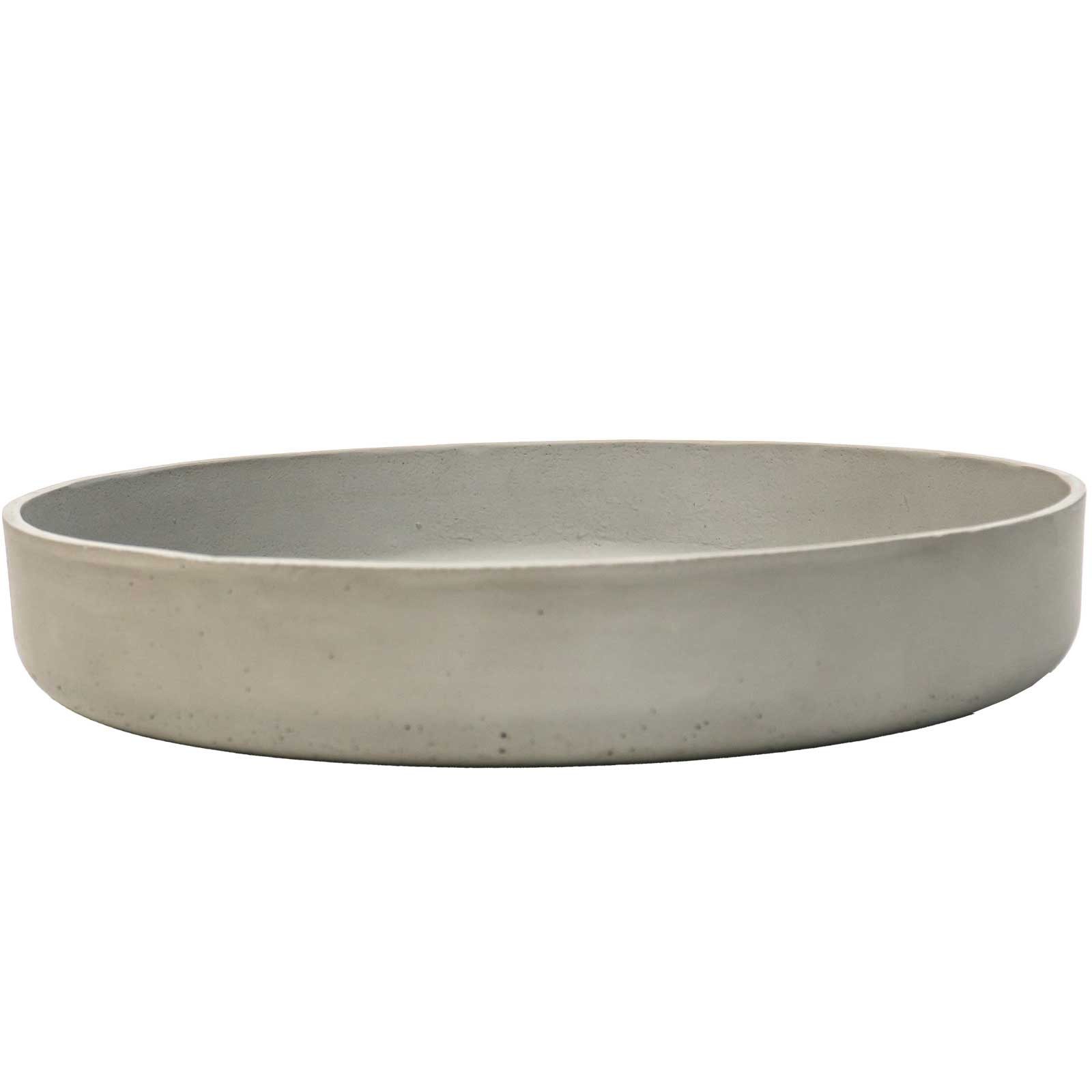 VIVANNO Pflanzschale Fiberglas ORYVEN Schale - Betongrau Beton-Design (1 St), 30x5 cm