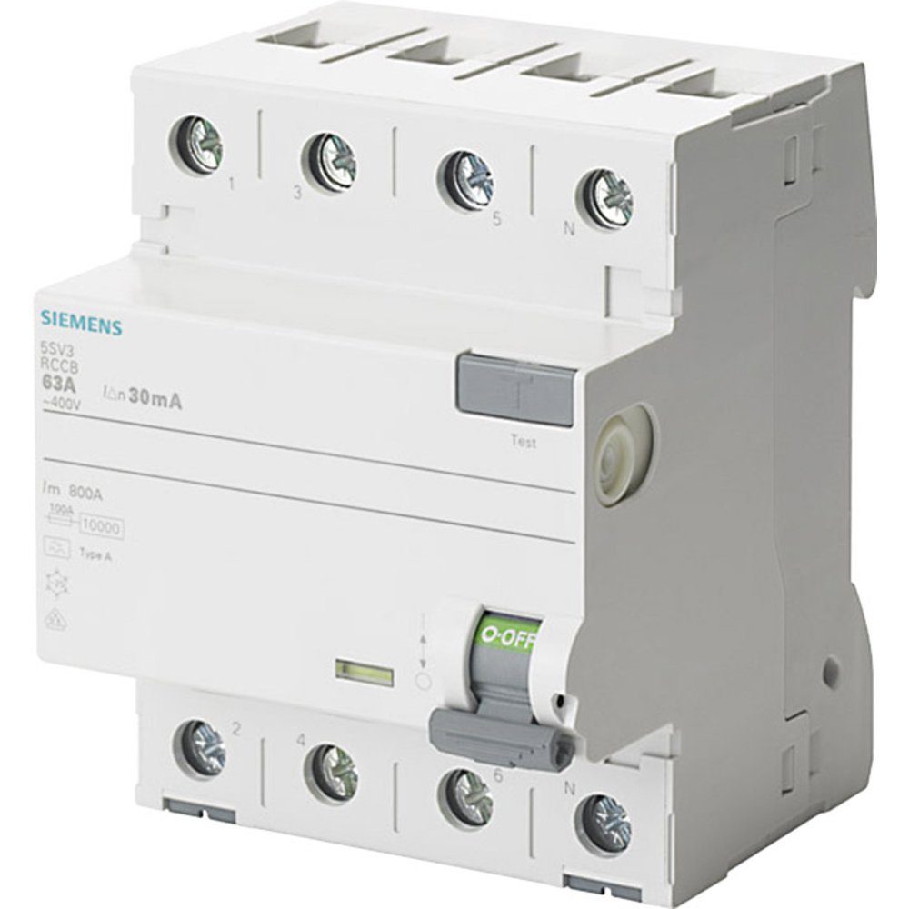 Sicherheitsrelais Siemens 5SV33446KK12 5SV3344-6KK12 FI-Schutzschalter A 4polig 40 A
