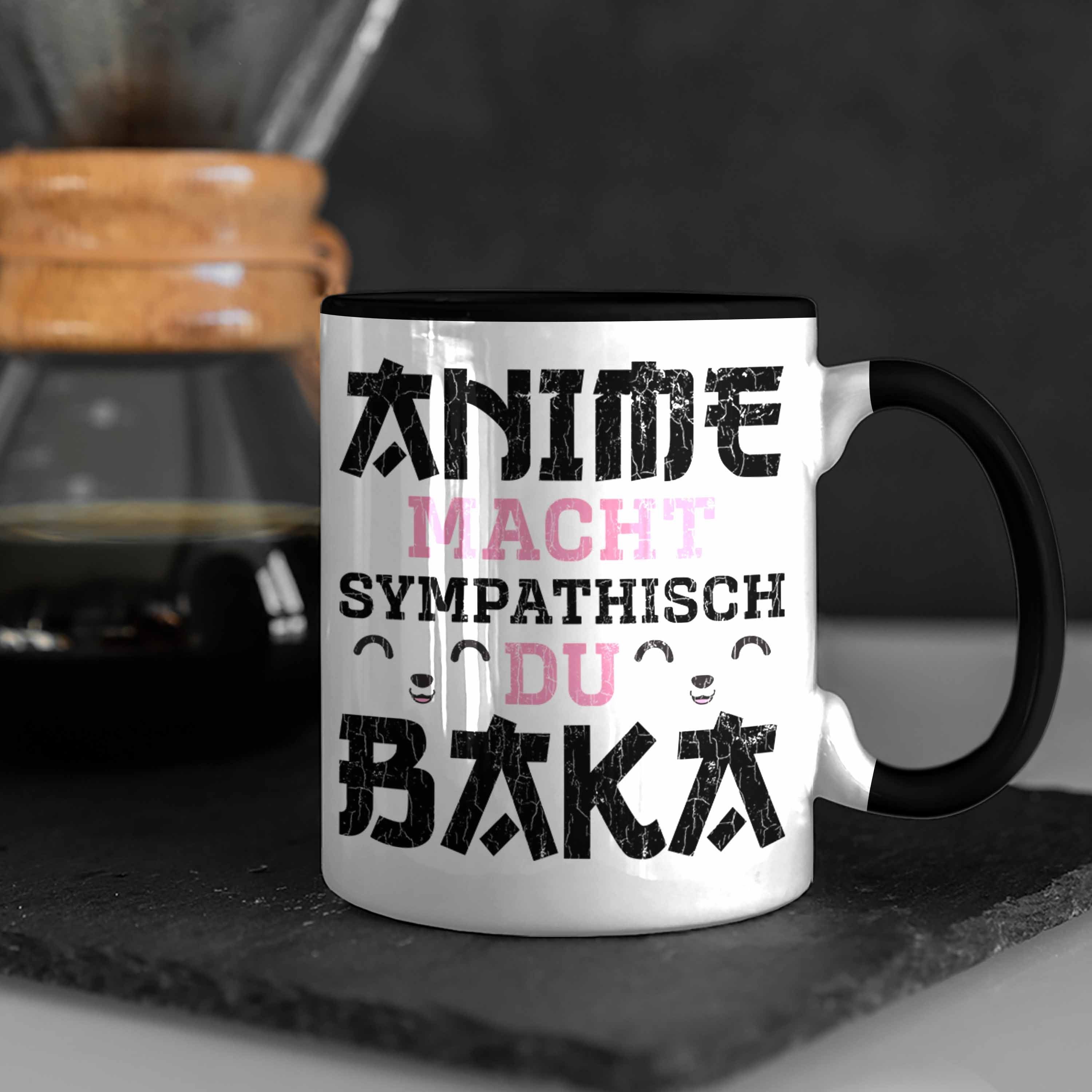 Tasse Kaffeetasse Anime Tasse Geschenk Spruch Deko Trendation Fan Anme - Sympathisch Geschenke Trendation Schwarz