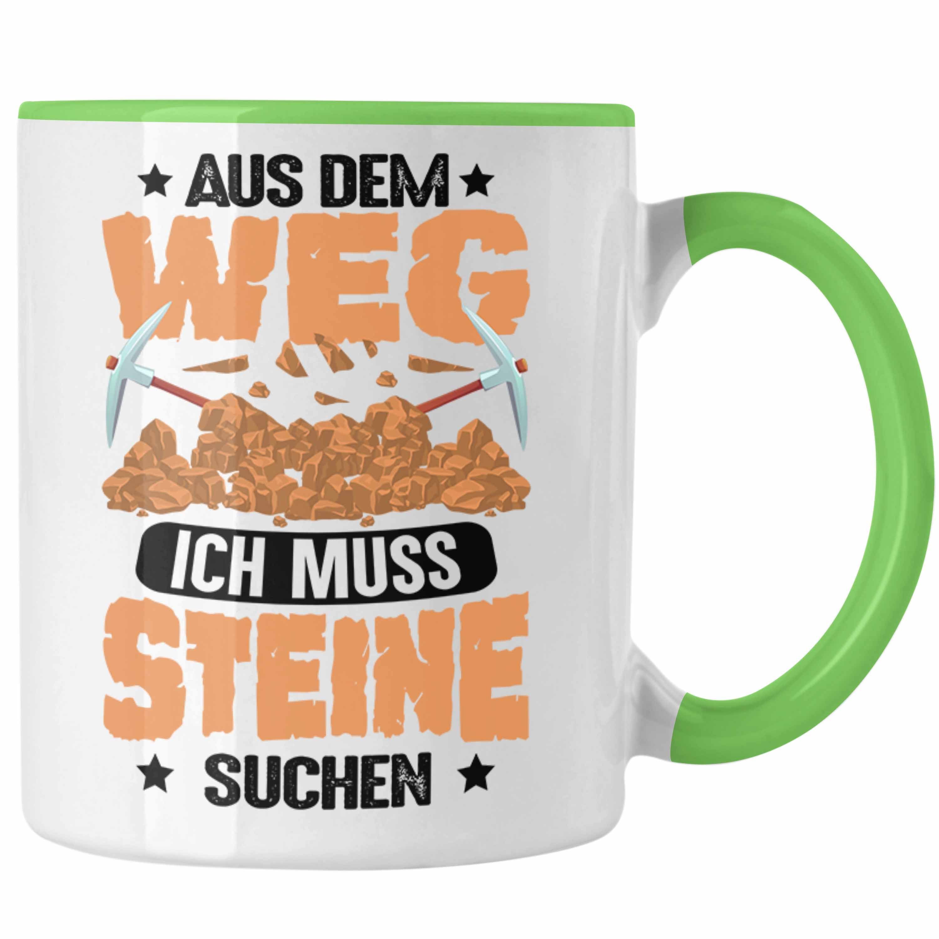 Trendation Tasse Trendation - Geologe Tasse Geschenk Geologie Lustiger Spruch für Geologen Steine Beruf Geologist Lustig Grün