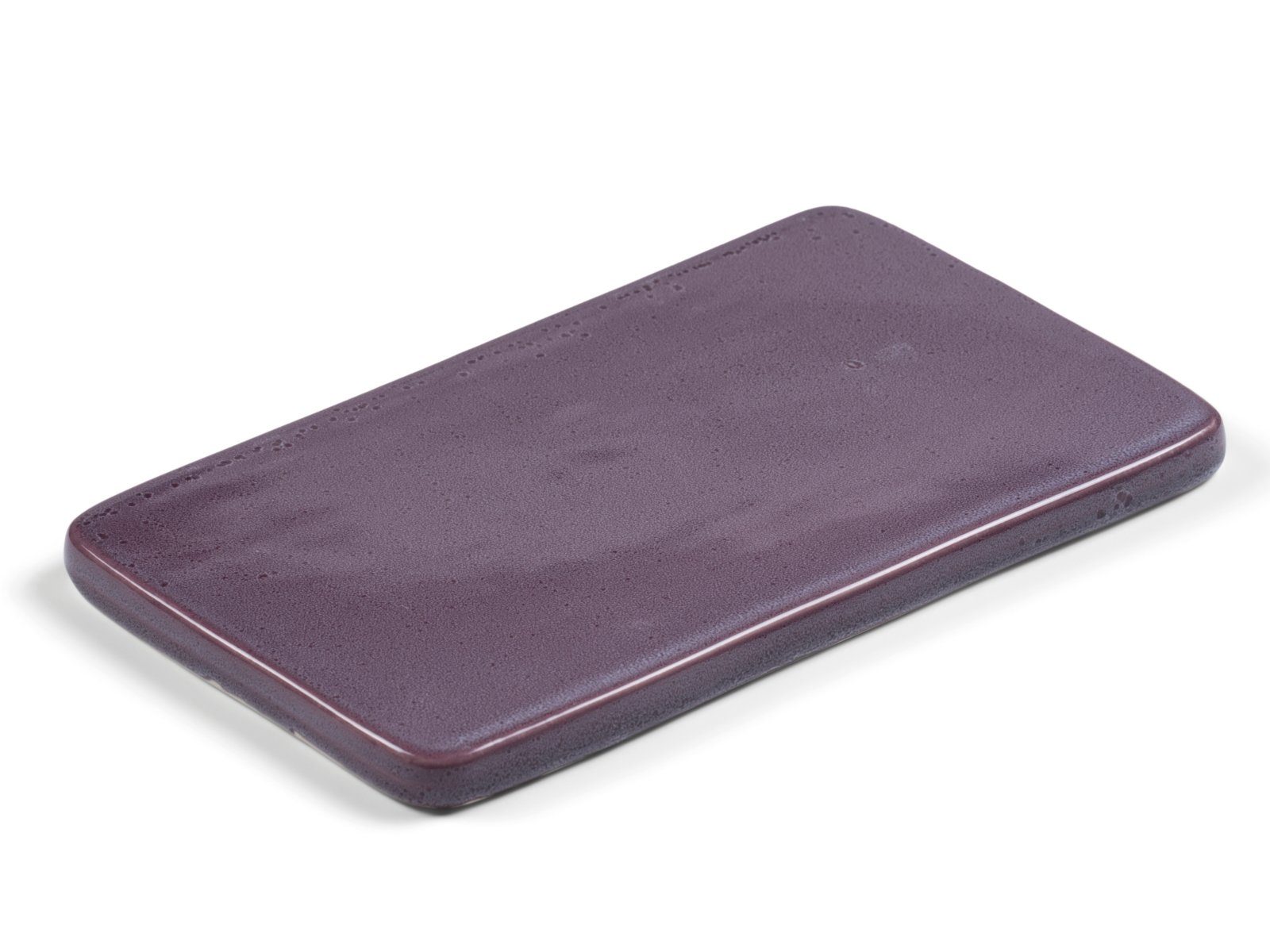 Bitz Servierplatte Side plate lilac 22 x 12,8 cm, Steinzeug, (Platten)