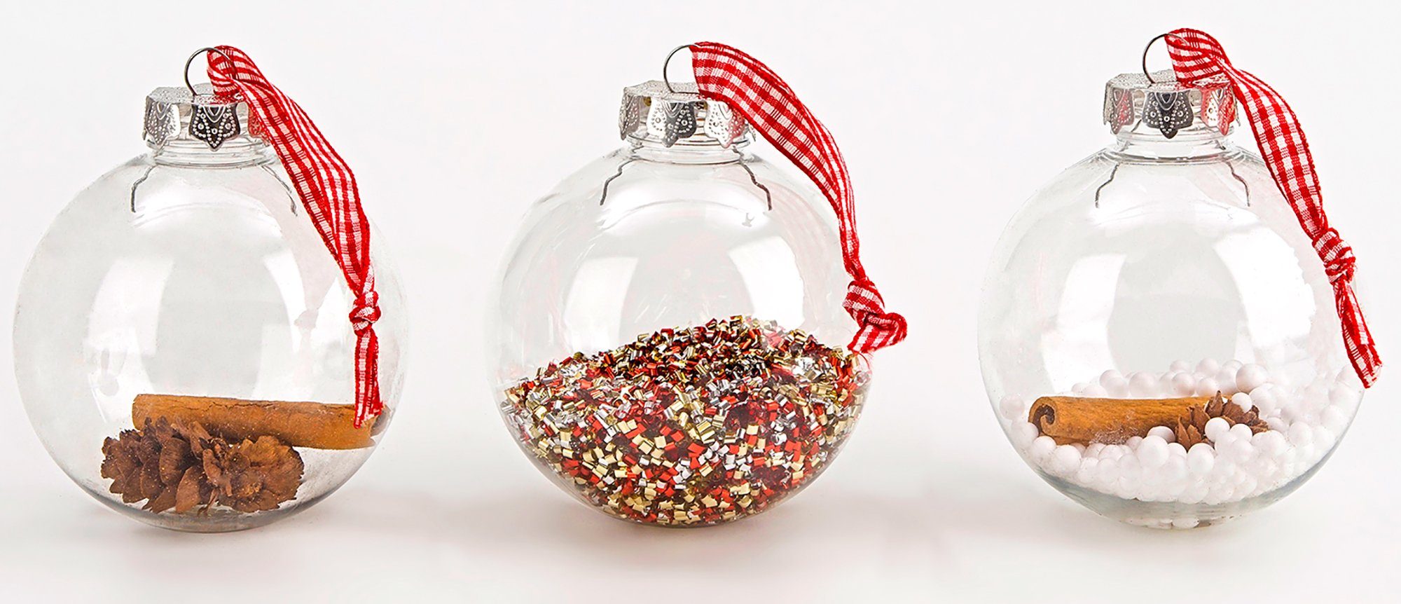 BRUBAKER Weihnachtsbaumkugel Christbaumkugel Set aus Acryl (12 St), Baumkugel Set mit Juteaufhängern, befüllte Weihnachtskugeln – Bild 5 von 5