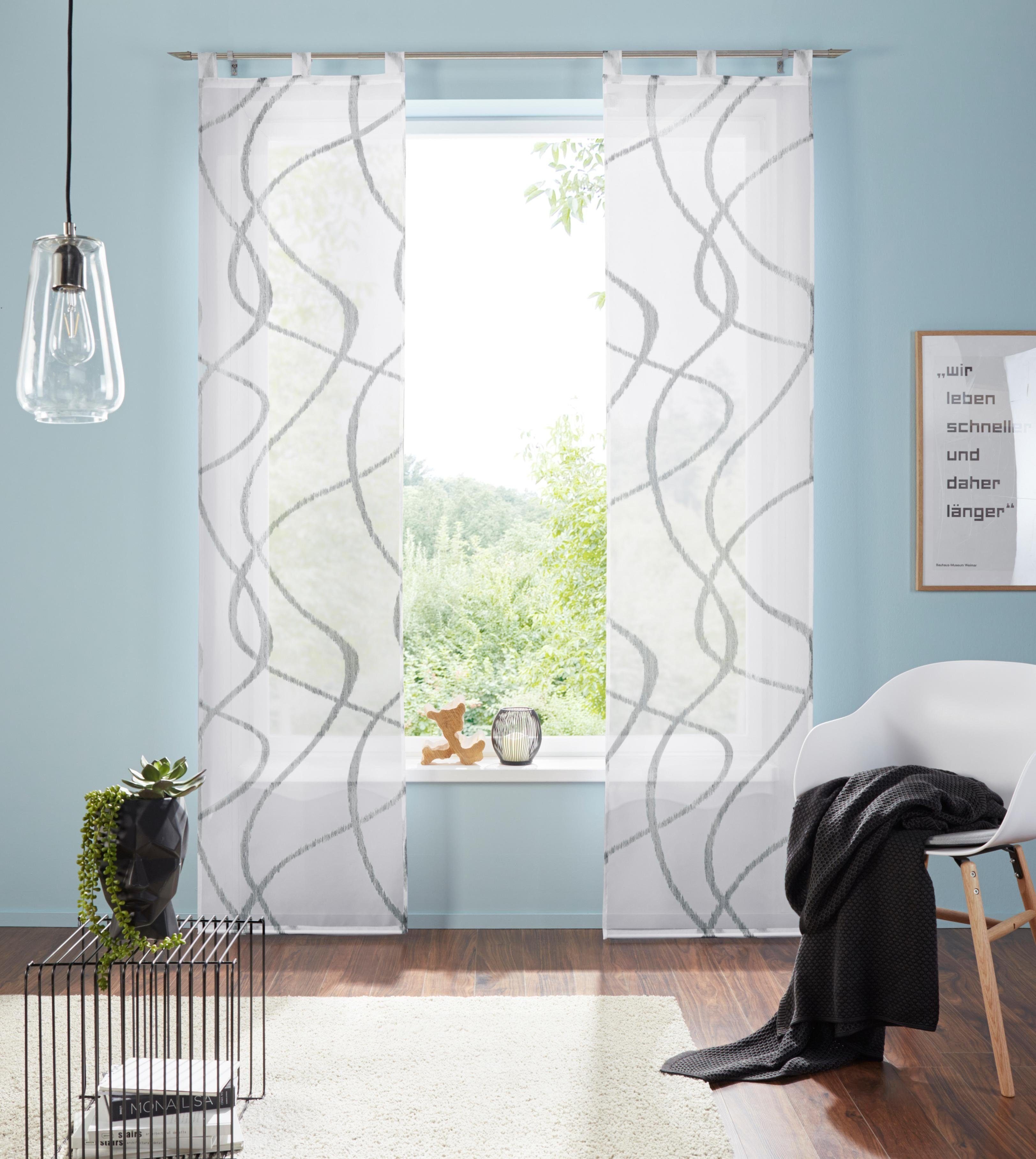 my home Schiebegardine Bene (2 St), Schlaufen, transparent, Polyester, Inkl günstig online kaufen