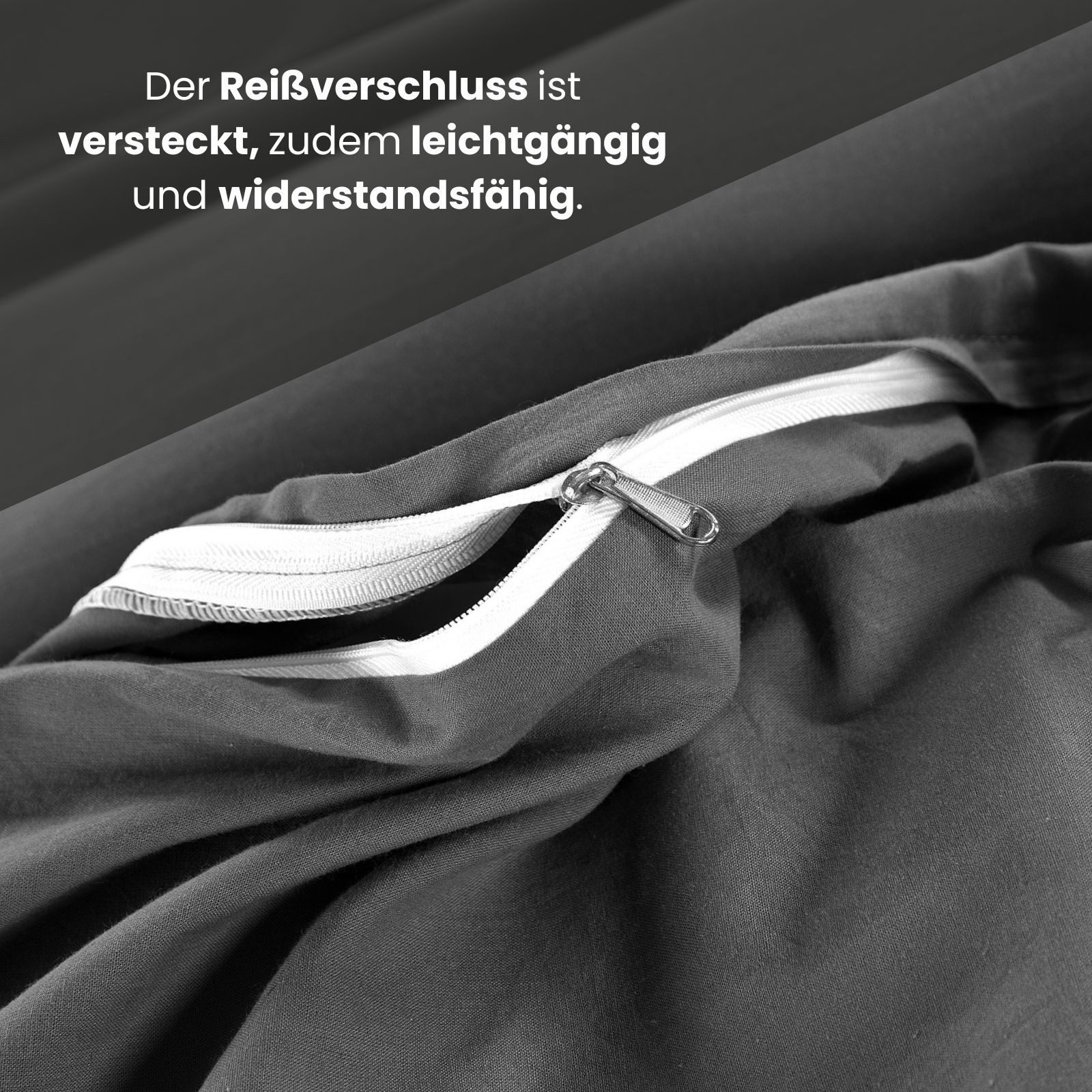 wometo Bettwäsche Stone Washed 135x200 Renforcé, Baumwolle, 2 teilig, OEKO-TEX®, 100% Baumwolle, Bettwäsche im Knitterlook mit Stehsaum – Bild 5 von 5