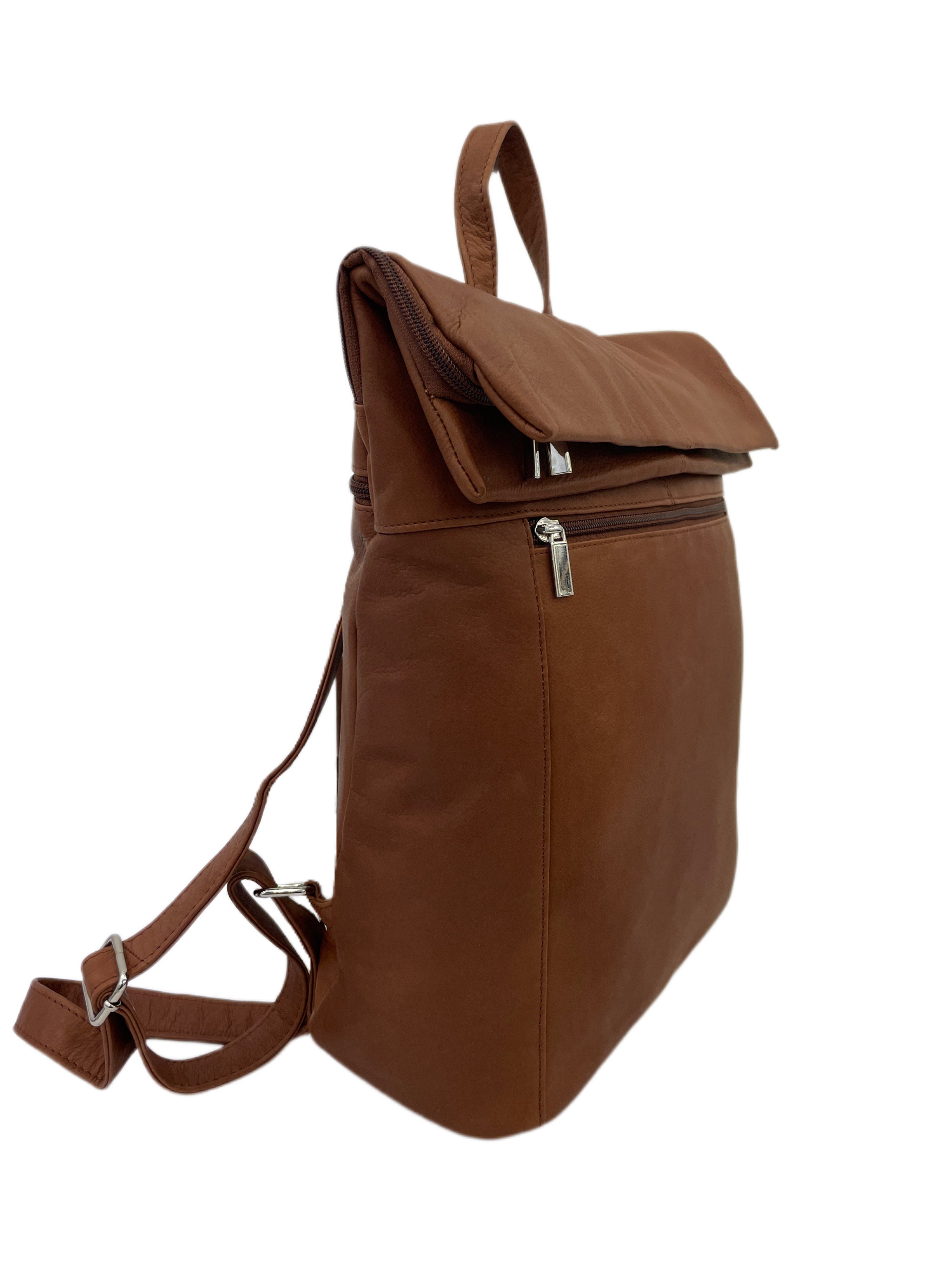 Cinino Rucksack 6073, Lederrucksack Kurierrucksack