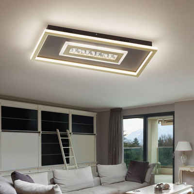 WOFI LED Deckenleuchte, LED-Leuchtmittel fest verbaut, Warmweiß, Deckenlampe Wohnzimmer Deckenleuchte mit 3 Stufen