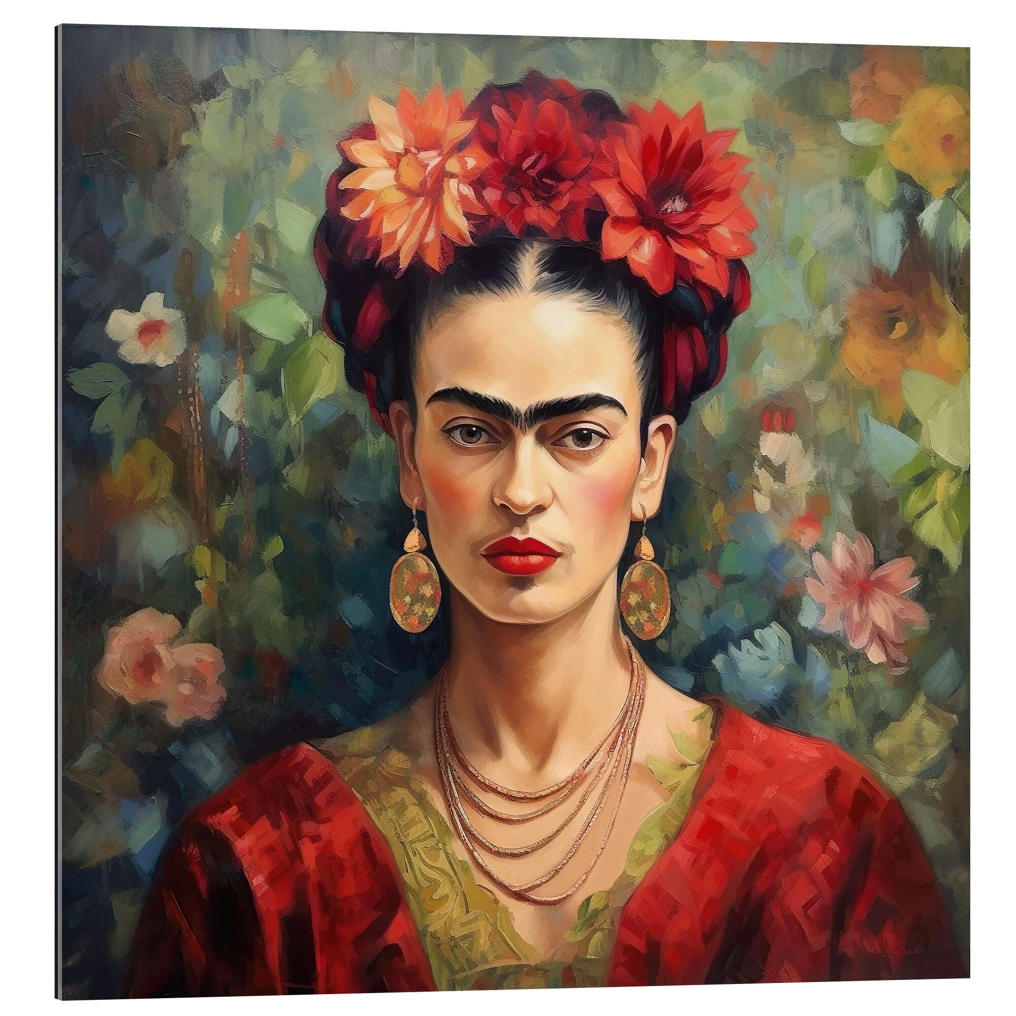 Posterlounge XXL-Wandbild Mark Ashkenazi, Frida Kahlo Vintage, Modern Illustration