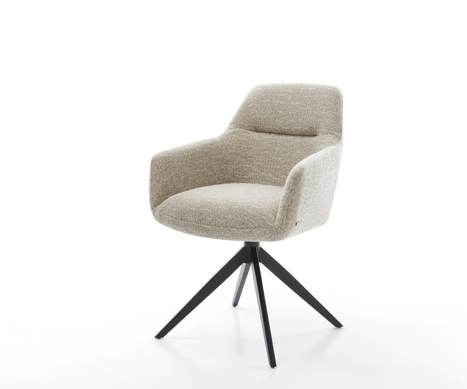 DELIFE Polsterstuhl Pejo-Flex, Kreuzgestell breit Schwarz günstig online kaufen