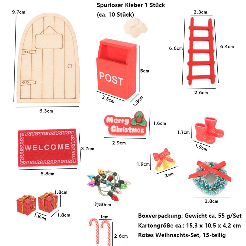 Coonoor Kreativset Wichteltür Set,Weihnachten Wichteltür Zubehör,Weihnachts günstig online kaufen