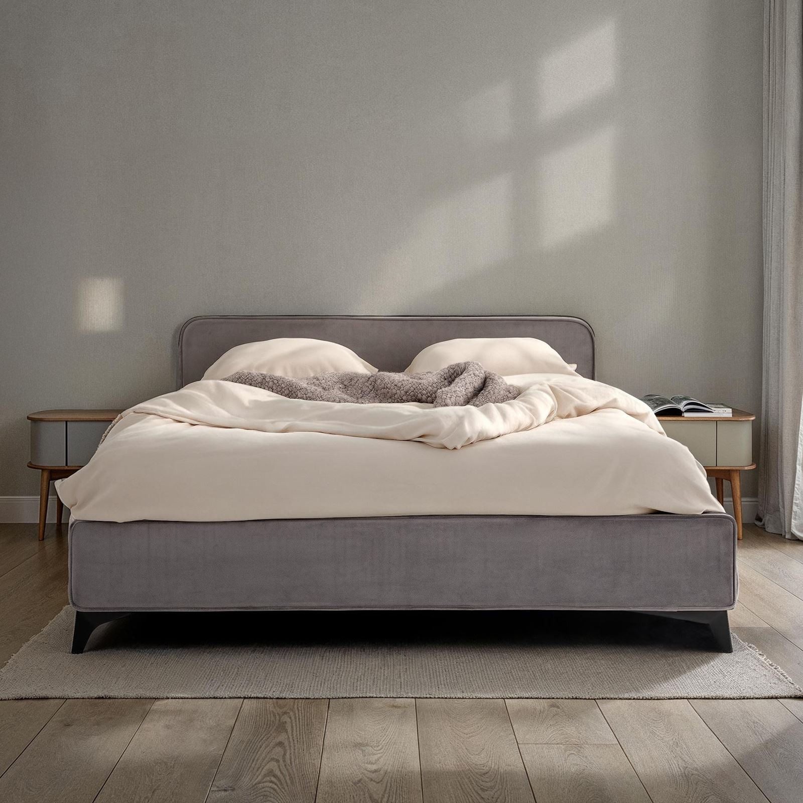 IDIMEX Polsterbett LAVORO, Bett 140x200 cm mit Lattenrost und Stoffbezug, D günstig online kaufen