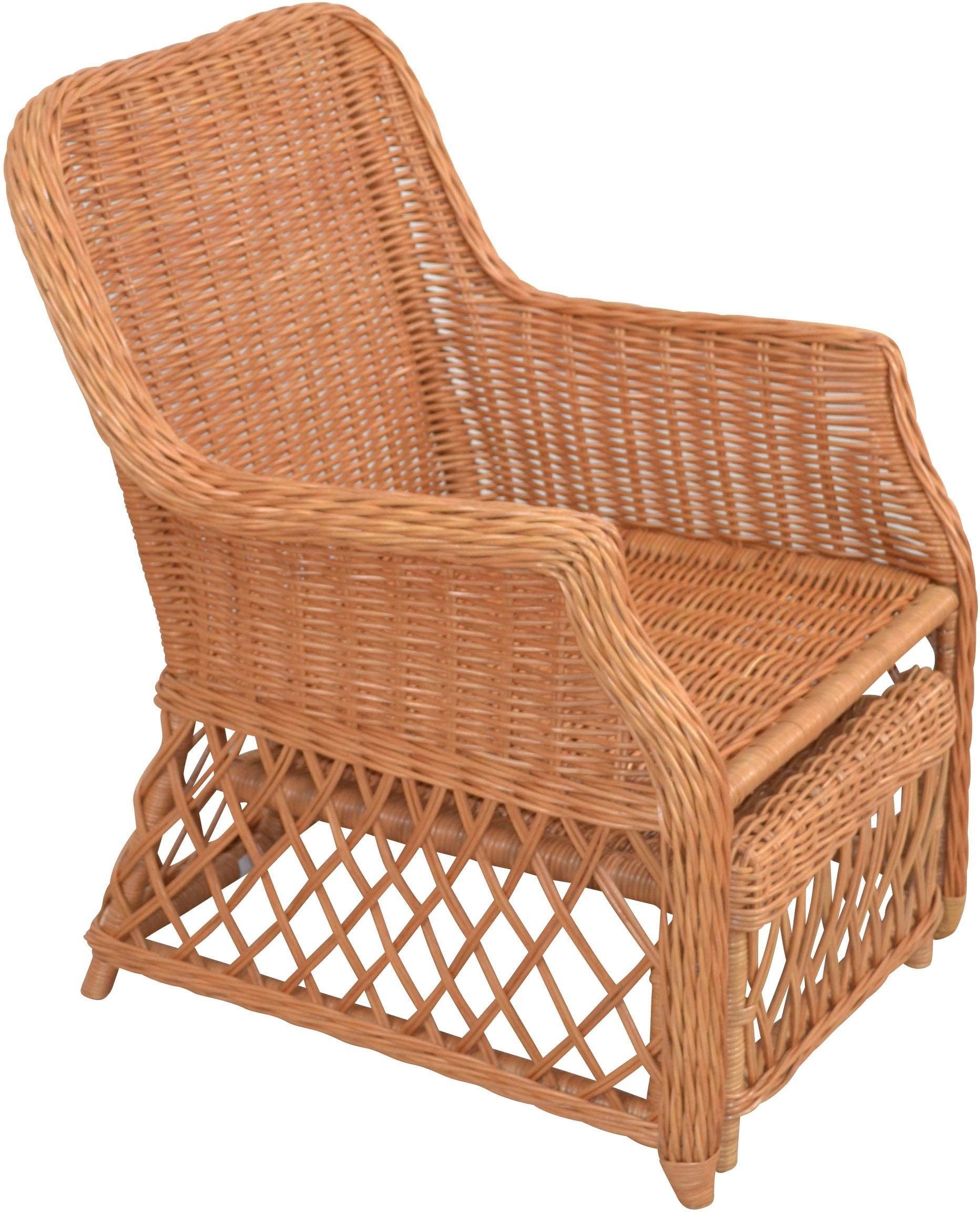 Home affaire Rattanstuhl, Handarbeit, Maße (B/T/H): (67/75/91). € 315,74