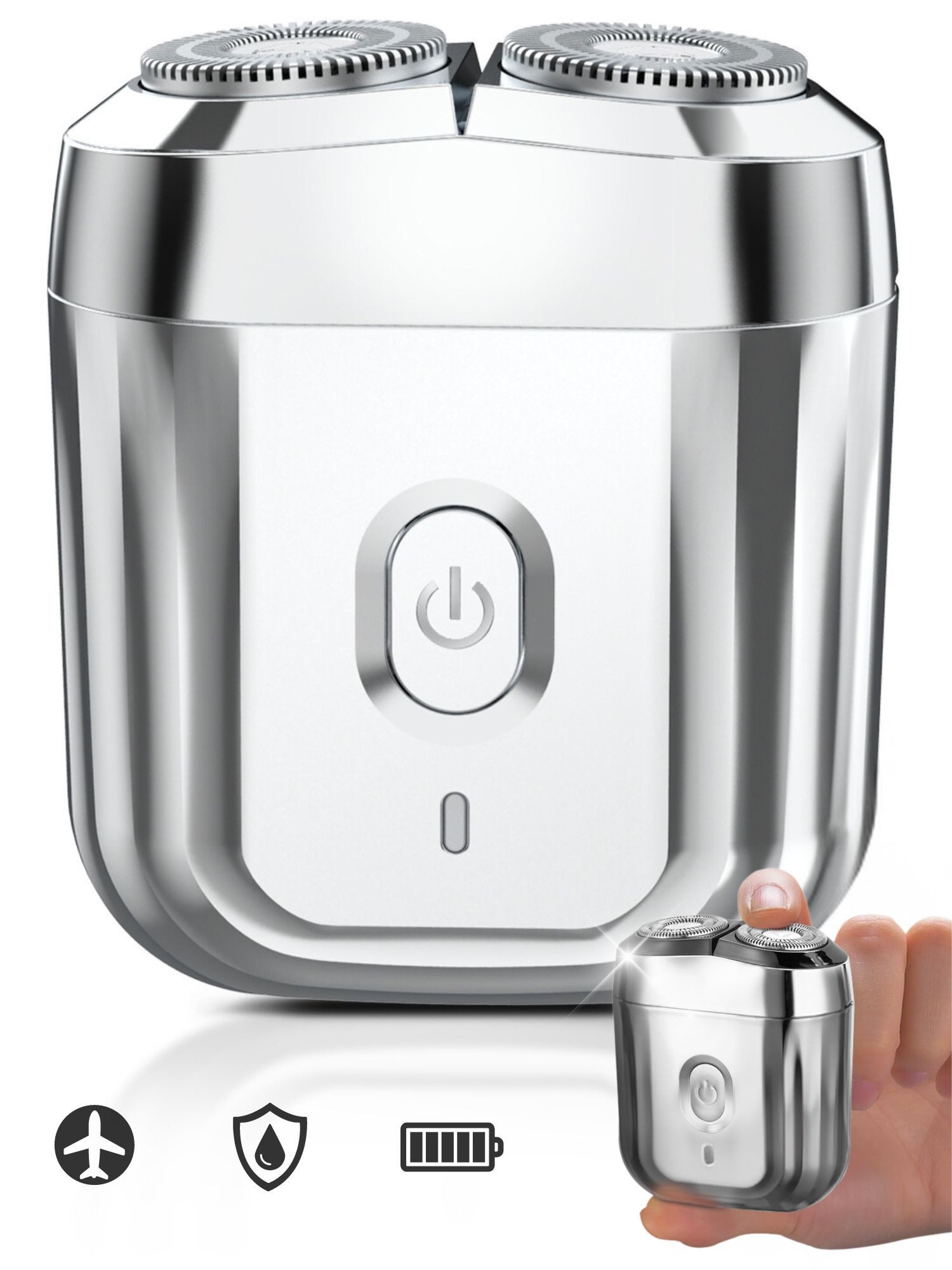 KNKA Elektrorasierer Mini Rasierer leicht und tragbar perfekt für unterwegs, Magnetischer Rasierkopf leicht zu entfernen, Schwimmendes Design passt perfekt zur Gesichtskontur, IPX7 Wasserdicht,Kein häufiges Aufladen erforderlich