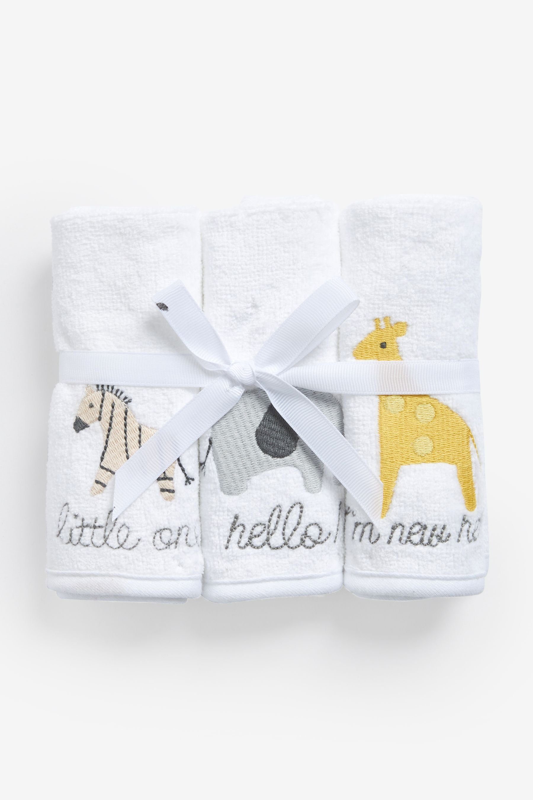 Next Handtücher Safari Waschlappen aus (3-St) 3er-Pack, Baumwolle im