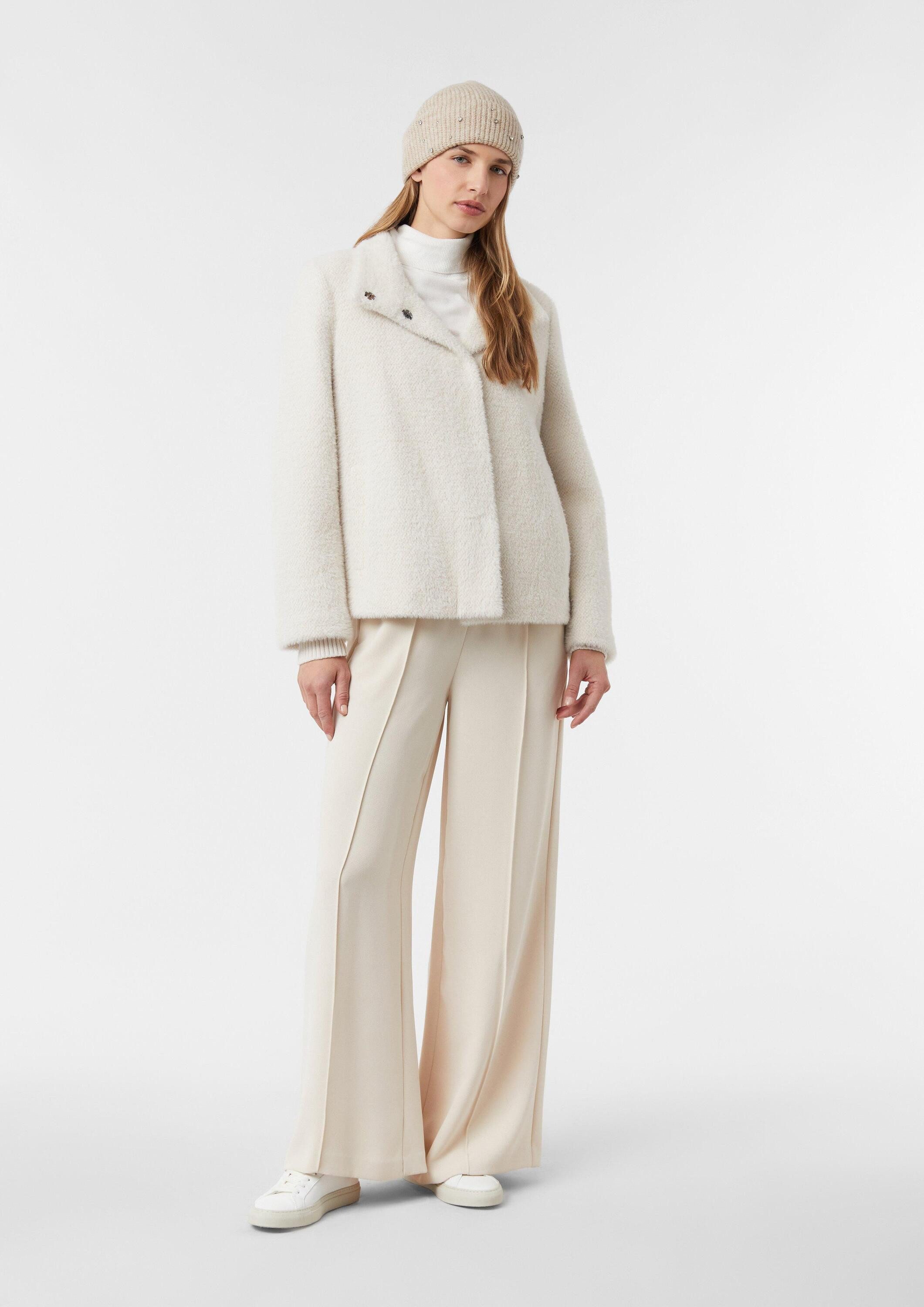 comma Strickmütze Mütze Strick-Beanie mit Schmuckstein-Besatz günstig online kaufen