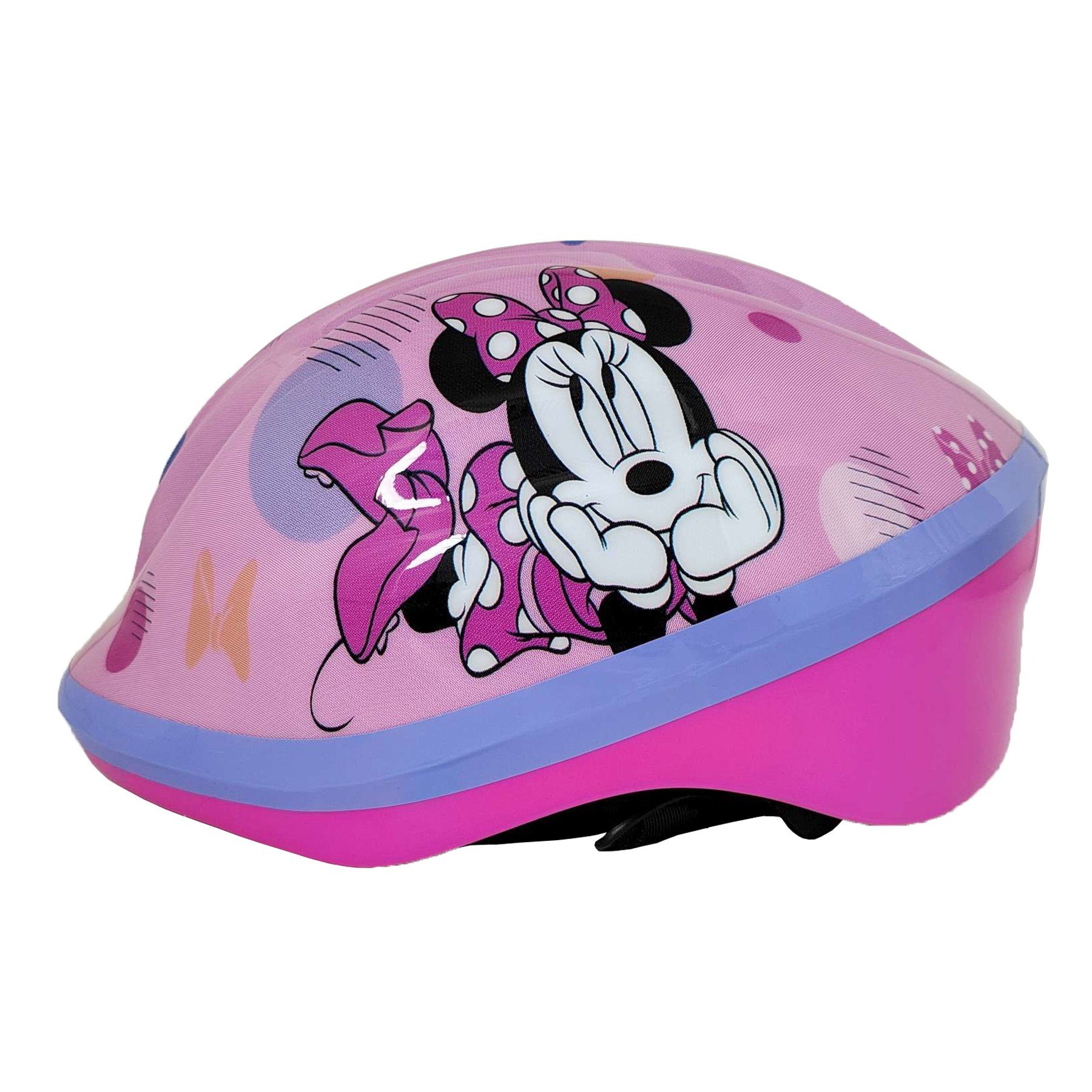 Disney Minnie Mouse Kinderfahrradhelm Deluxe, Minnie Mouse Fahrradhelm, Gr. 51-55 cm