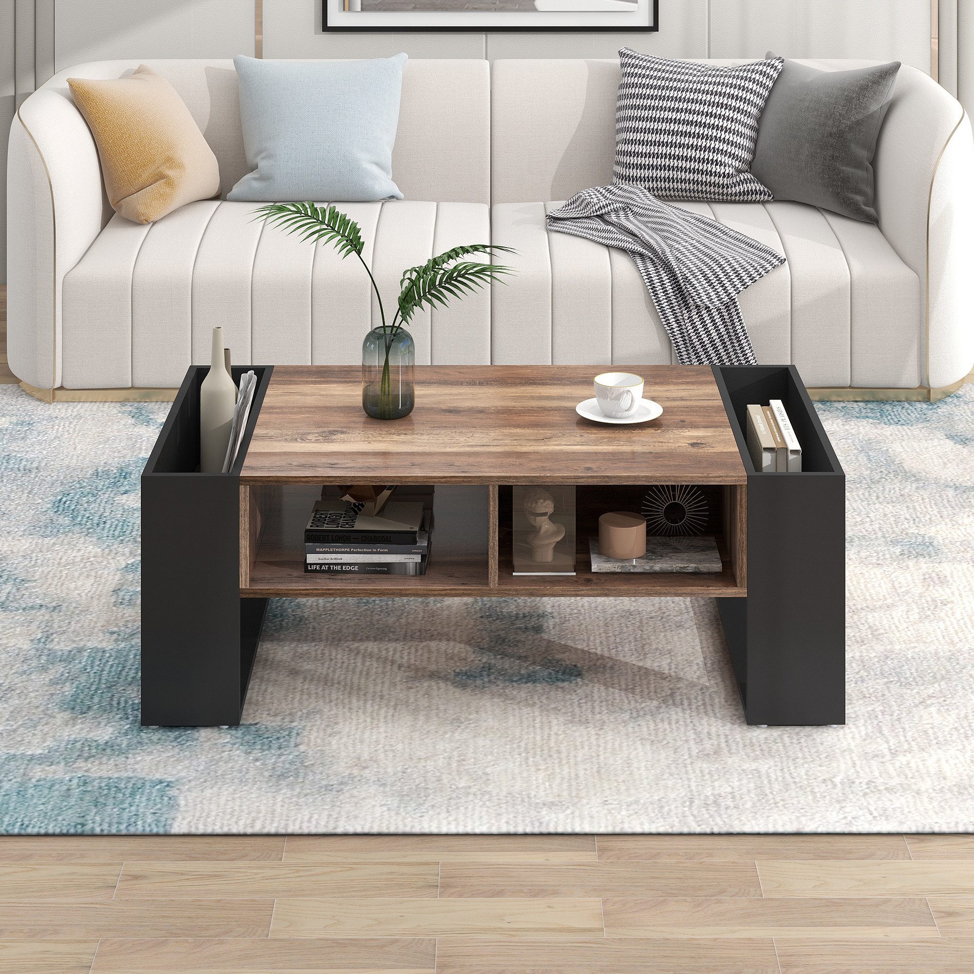 Furnishings Home Couchtisch ModernerCouchtisch,Hochglanz,mit 2 Schubladenun günstig online kaufen