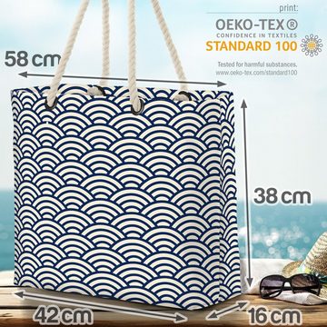 VOID Strandtasche (1-tlg), Japanese Wave Beach Bag Japanisch Wellen Meer Ozean Baden Segeln Japan Muster