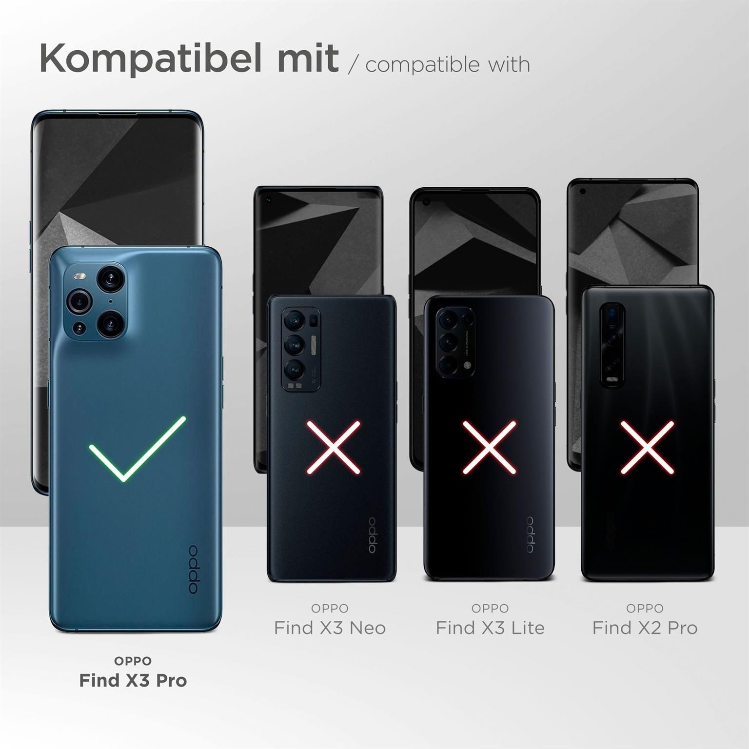 ONEFLOW Handyhülle für Oppo Find X3 Pro Wasserdichte Tasche BeachBag Schwarz 6,7 Zoll, Hülle mit Touch Kamera Fenster IPX8 Unterwasser-Tasche zum Schwimmen