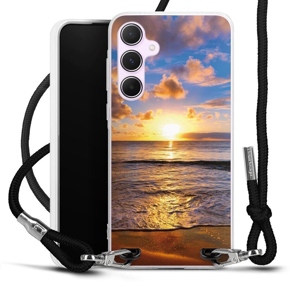 DeinDesign Handyhülle Meer Sonnenuntergang Strand Strand, Samsung Galaxy A55 5G Handykette Hülle mit Band Case zum Umhängen