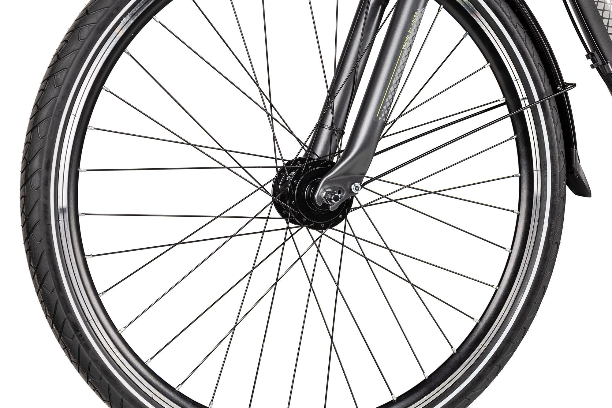 Adler Cityrad Verona NEXUS Wave, 7 Gang Shimano Nexus 7 Rücktritt Schaltwerk, Nabenschaltung Rücktritt, Rücktrittbremse schwarz/grau