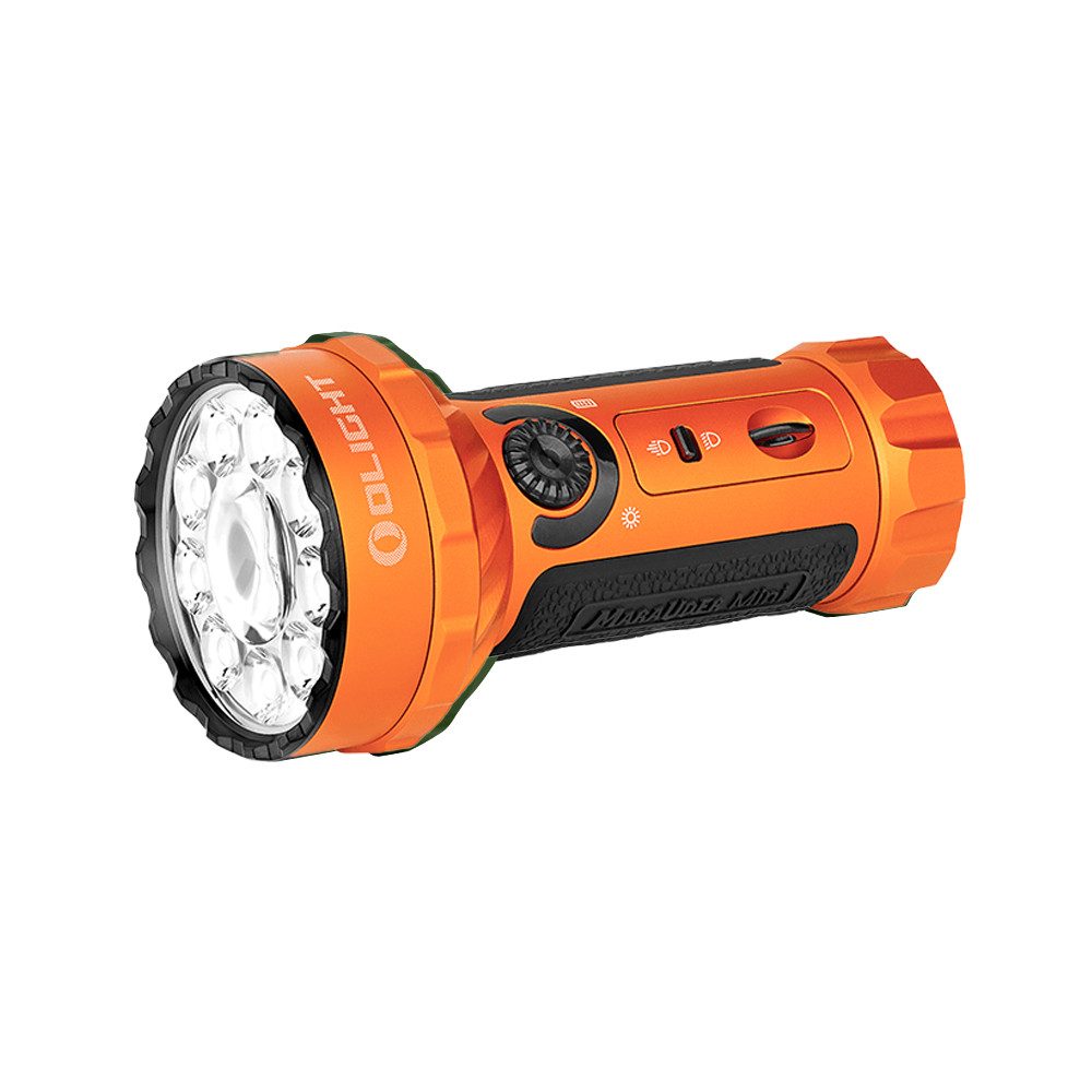 OLIGHT LED Taschenlampe Marauder Mini High Performance LED Torch with RGB Function, 7000 Lumen 600 Meter, Wiederaufladbar, mit Strahler und Flutlich
