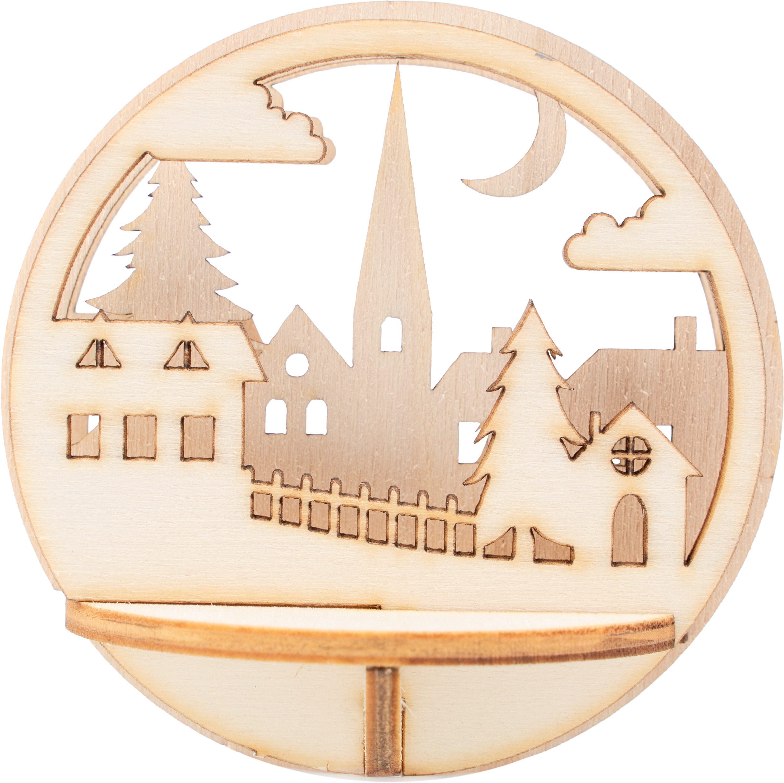 VBS Dekoobjekt Holz-Steckmotiv, Durchmesser 7.5 cm