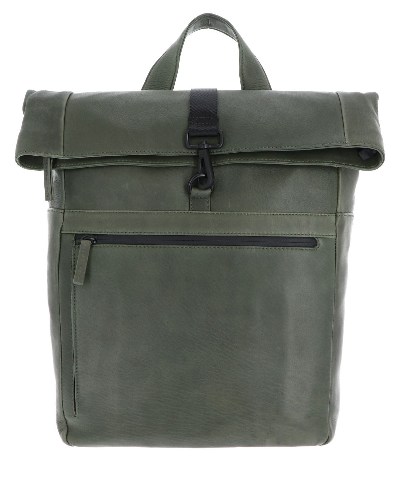 Leonhard Heyden Rucksack Rucksack Rolltop 6758 (Set, 2-tlg), aus echtem Rindsleder