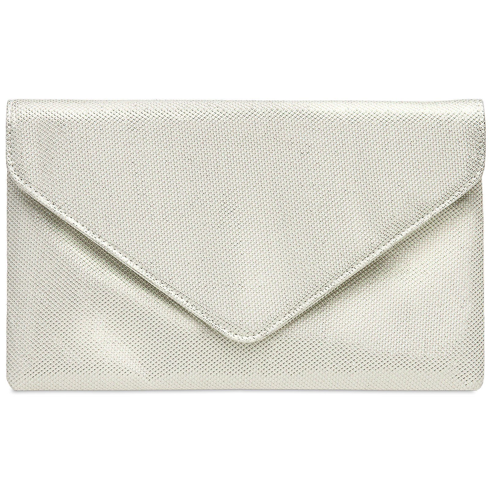 Clutch TA357 große elegante Damen Glitzer Clutch Tasche Abendtasche